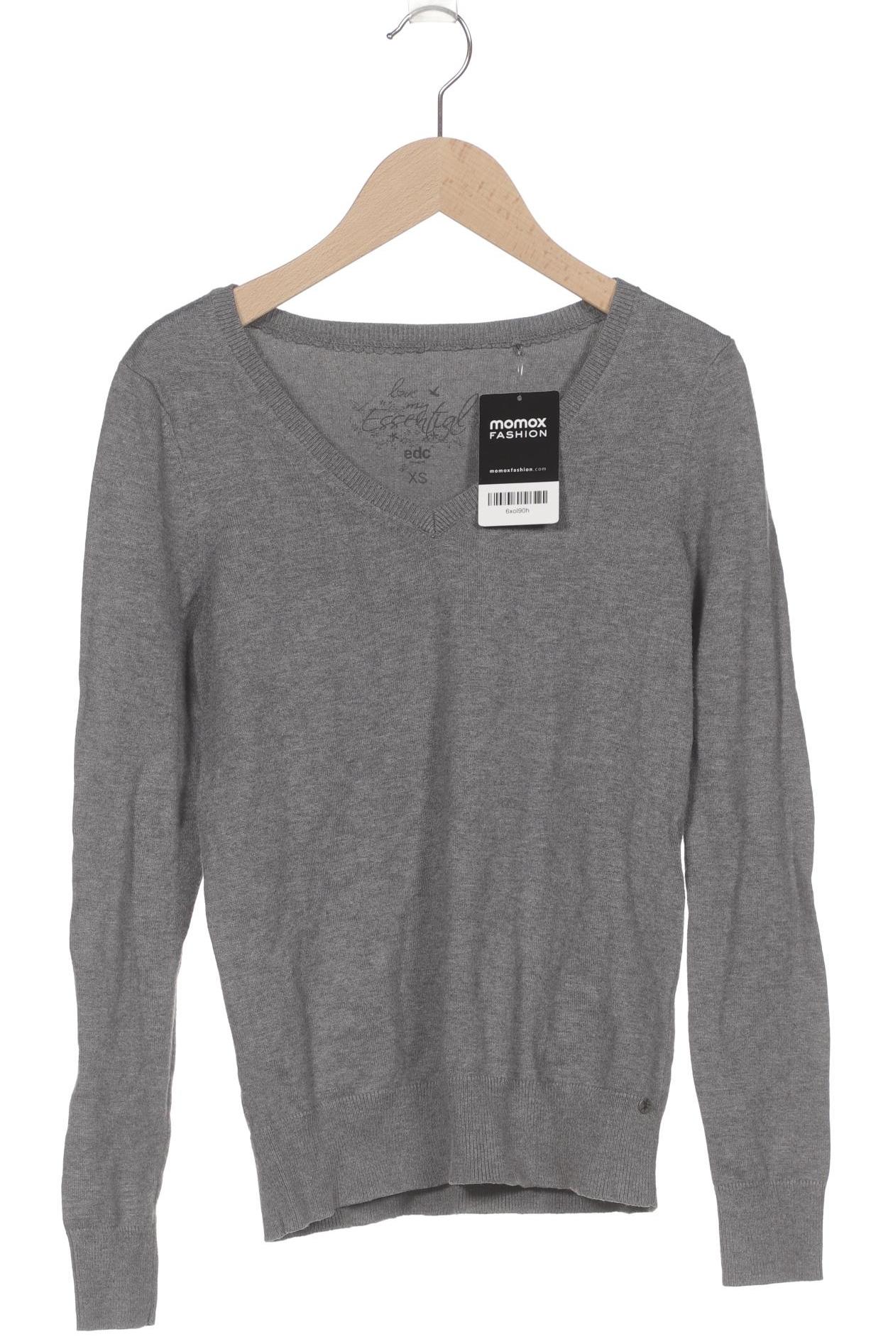 

edc by Esprit Damen Pullover, grau, Gr. 34