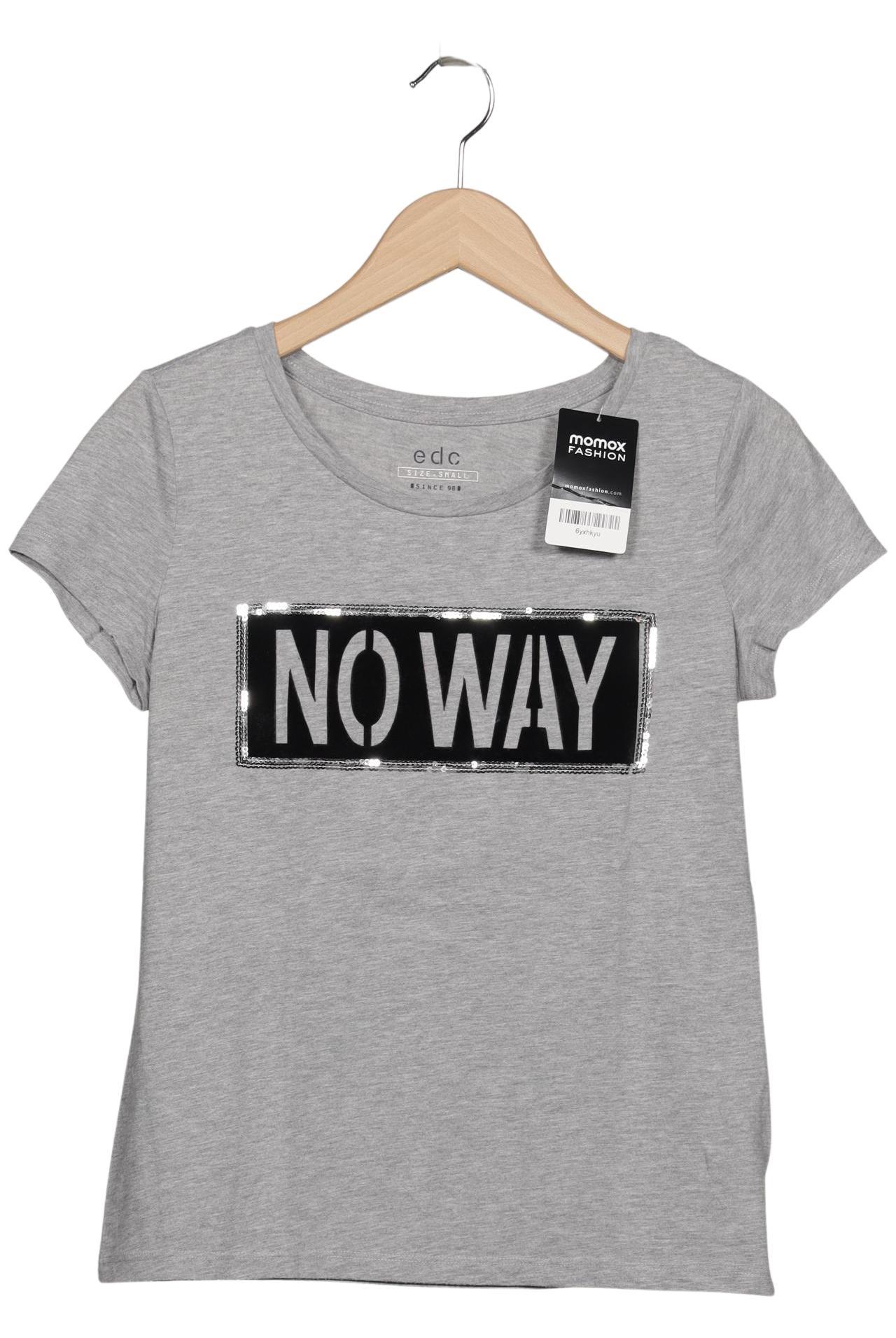 

edc by Esprit Damen T-Shirt, grau, Gr. 36