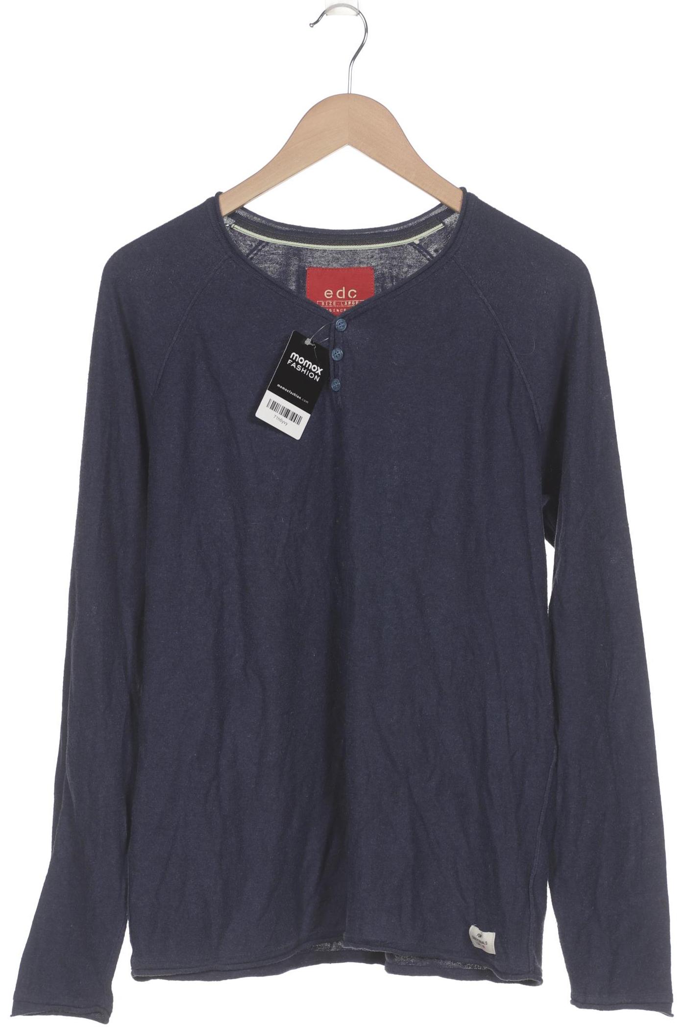 

edc by Esprit Herren Langarmshirt, marineblau, Gr. 52