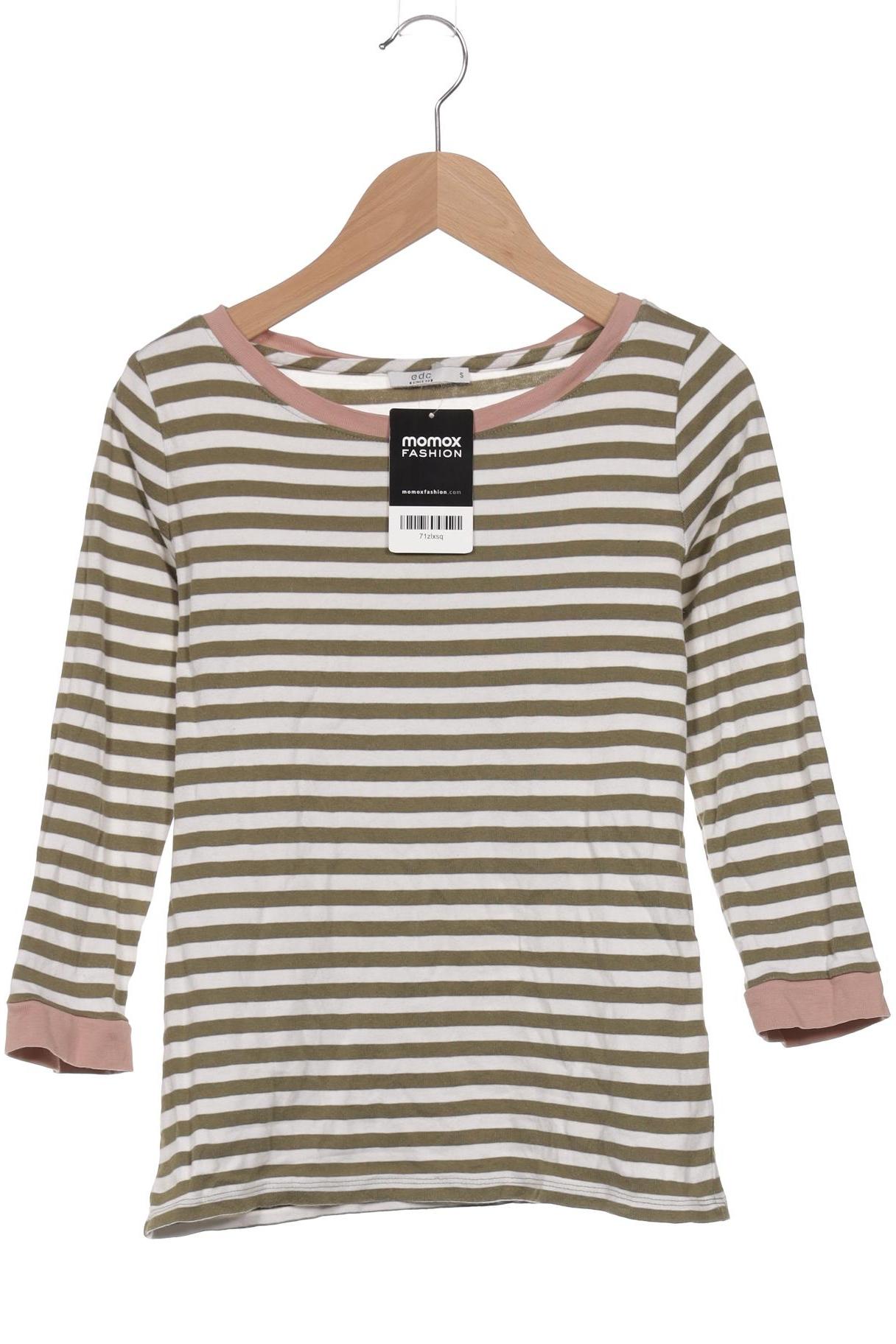 

edc by Esprit Damen Langarmshirt, grün, Gr. 36