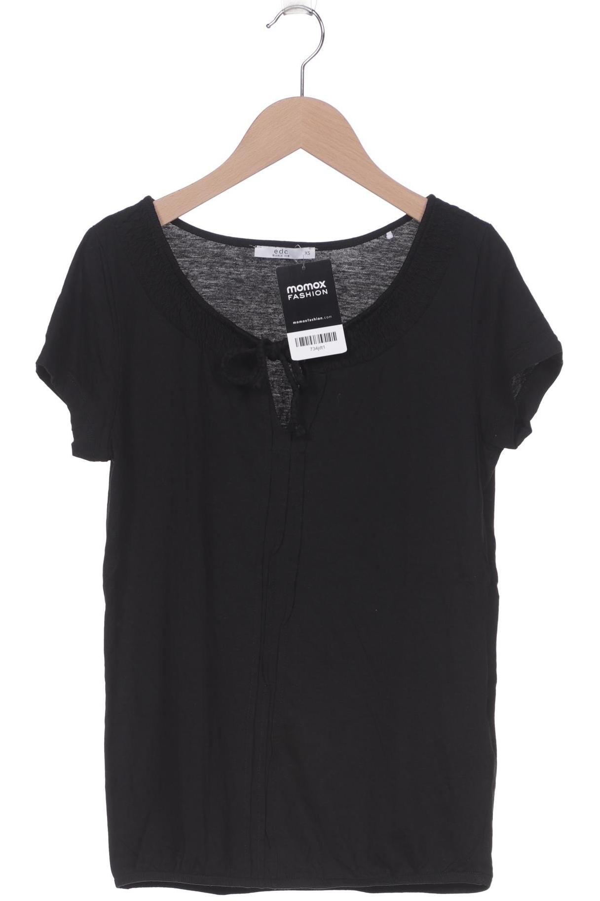 

edc by Esprit Damen T-Shirt, schwarz, Gr. 34