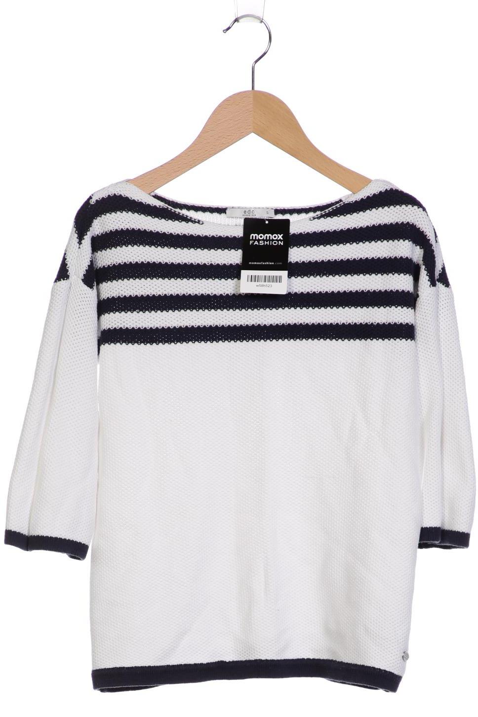 

edc by Esprit Damen Pullover, weiß, Gr. 36