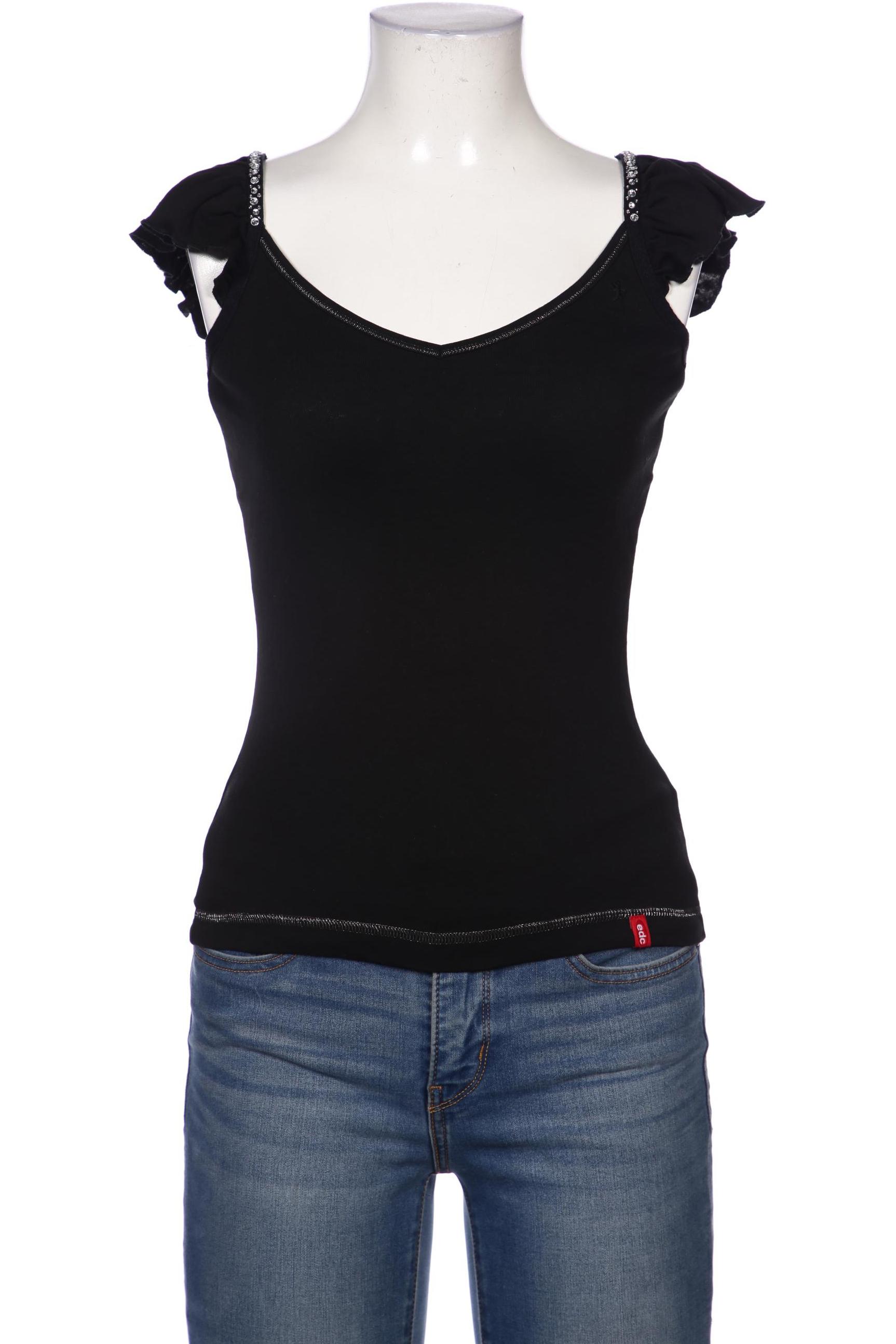

edc by Esprit Damen T-Shirt, schwarz, Gr. 34