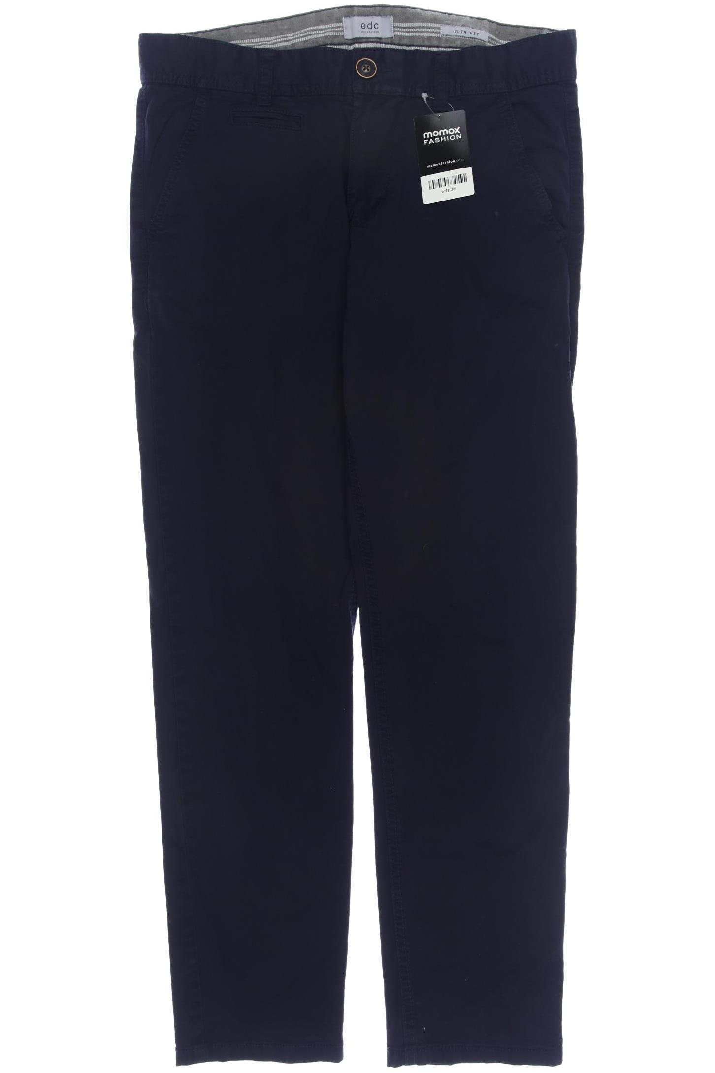 

edc by Esprit Herren Stoffhose, marineblau, Gr. 31