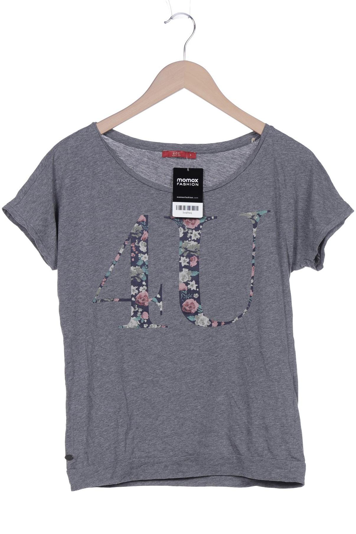 

edc by Esprit Damen T-Shirt, grau, Gr. 36