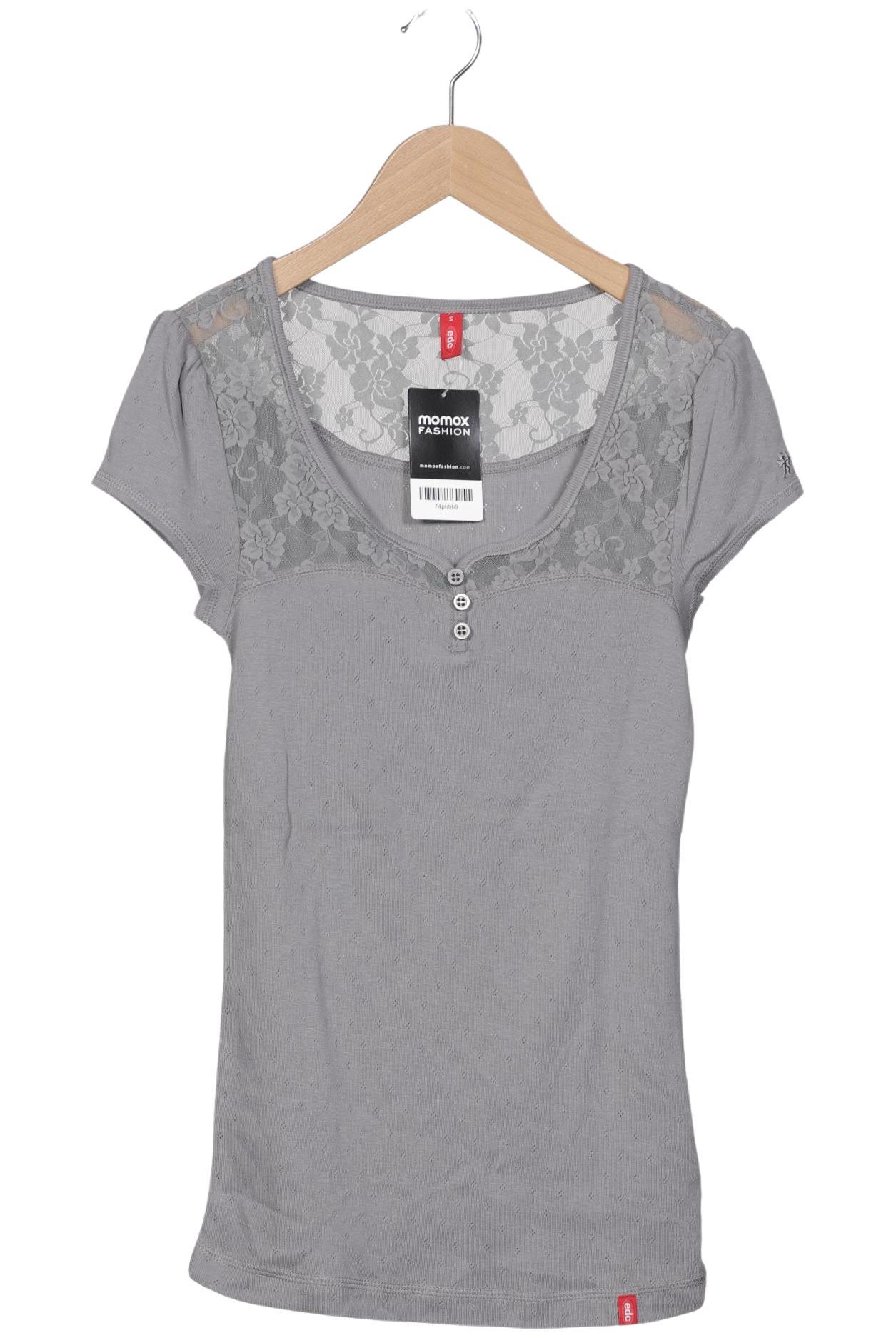 

edc by Esprit Damen T-Shirt, grau, Gr. 36