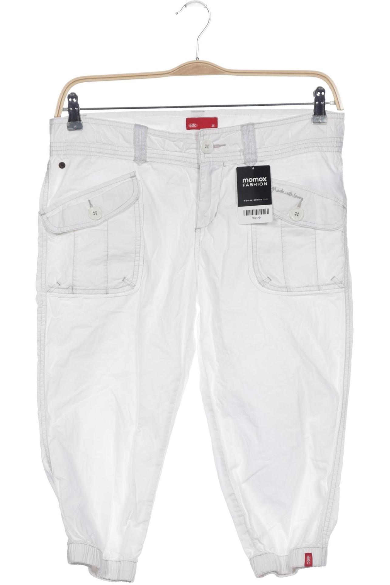 

edc by Esprit Damen Stoffhose, weiß, Gr. 36