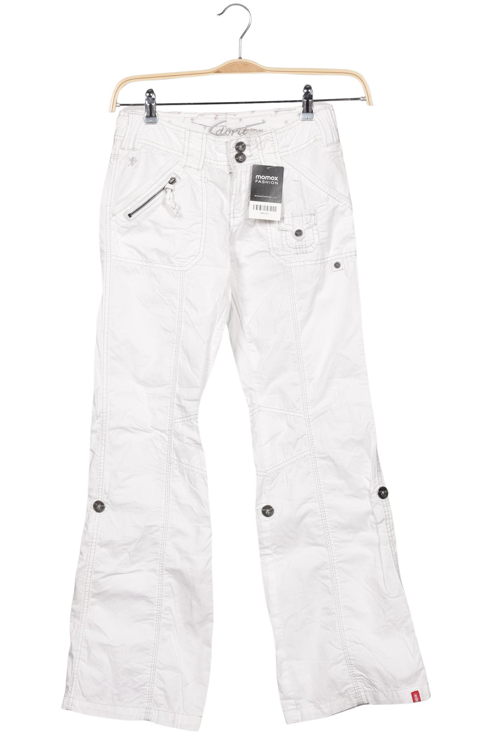 

edc by Esprit Damen Stoffhose, weiß, Gr. 32