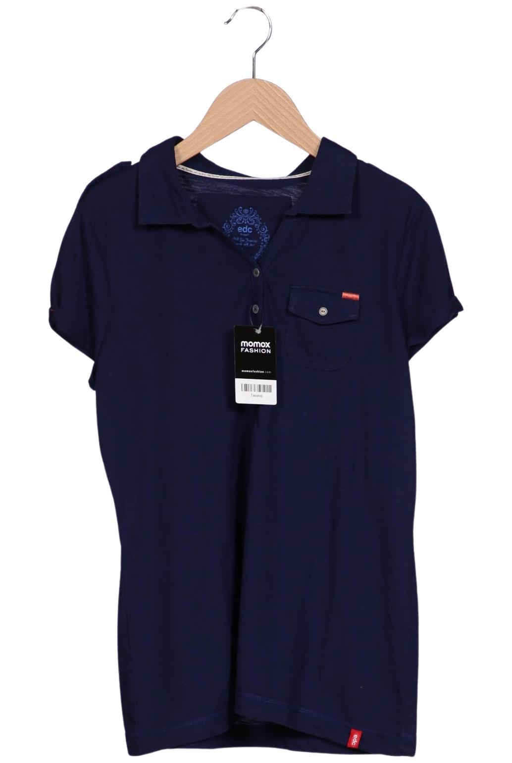 

edc by Esprit Damen Poloshirt, marineblau, Gr. 42