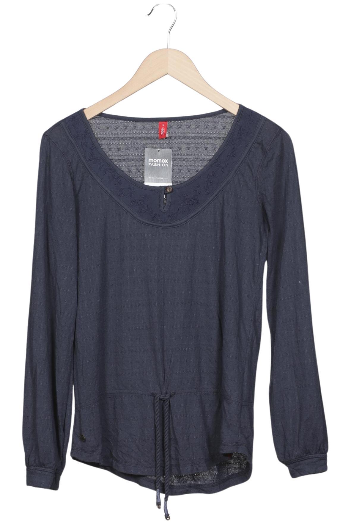 

edc by Esprit Damen Langarmshirt, marineblau, Gr. 36