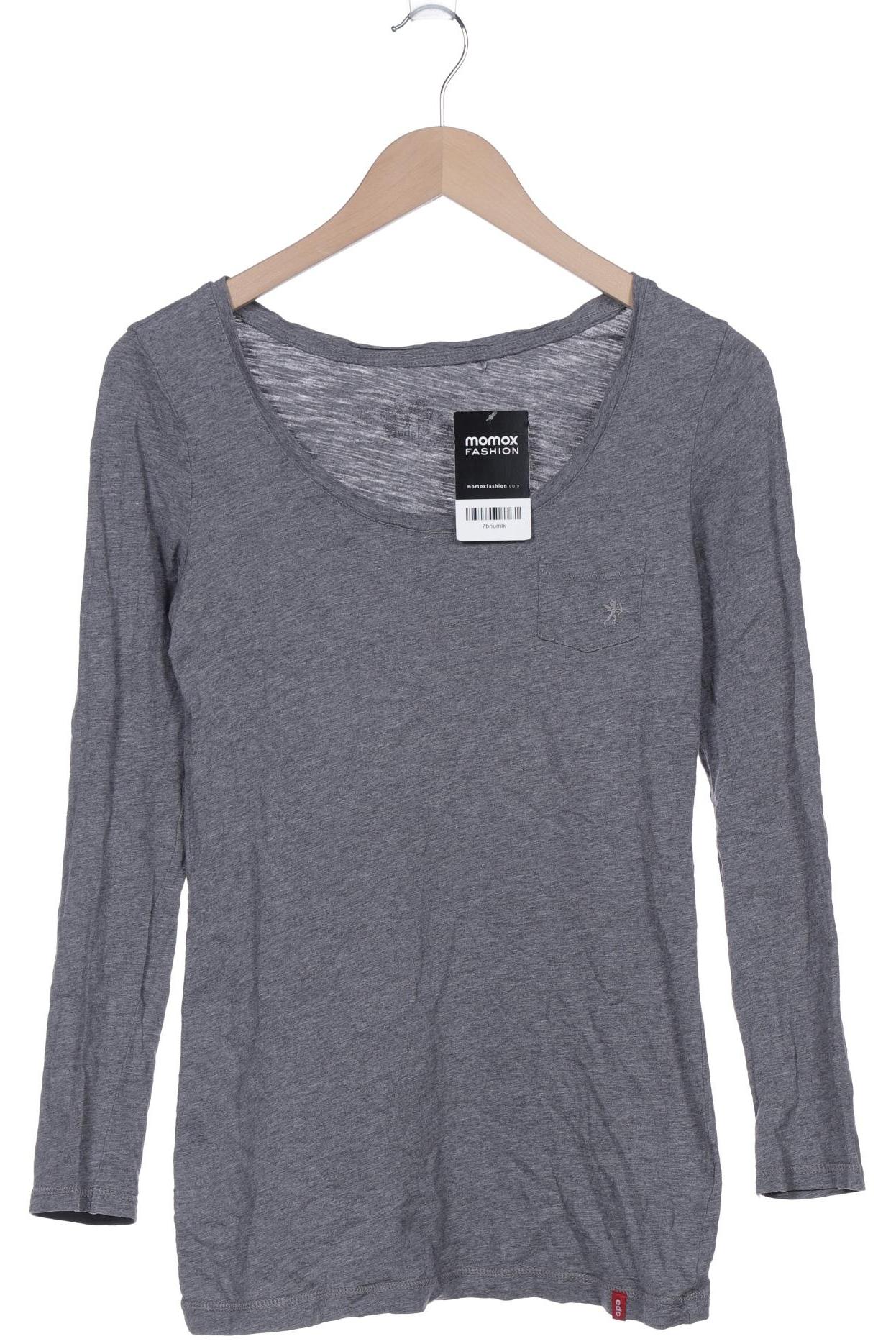 

edc by Esprit Damen Langarmshirt, grau, Gr. 38