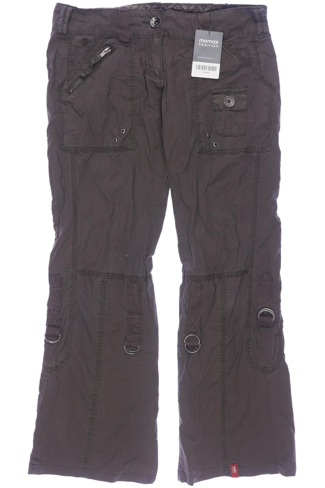 

edc by Esprit Damen Stoffhose, braun, Gr. 34