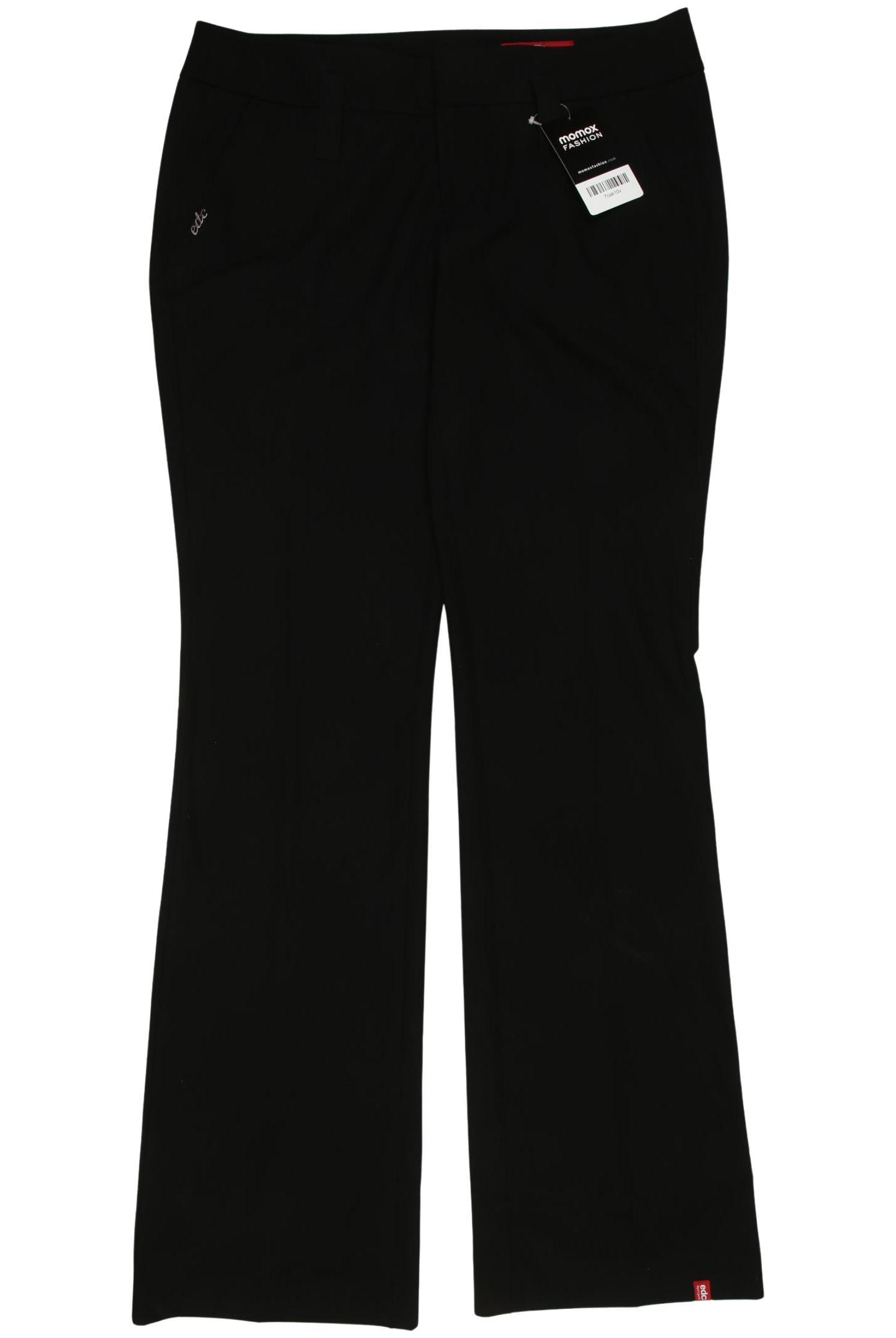 

edc by Esprit Damen Stoffhose, schwarz, Gr. 38