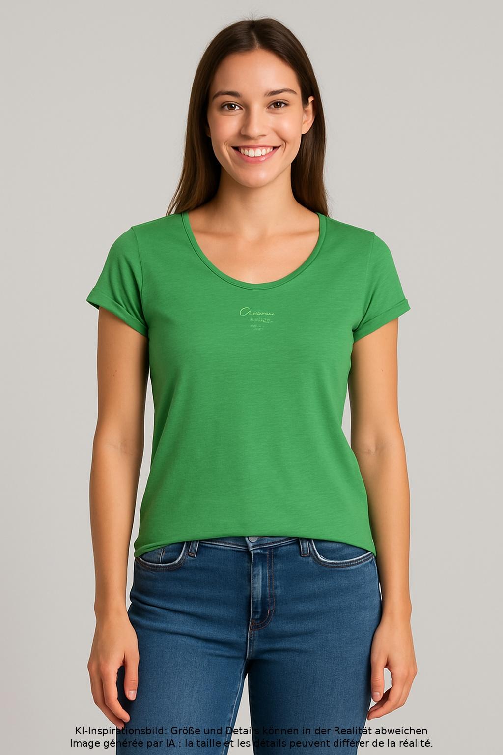 

edc by Esprit Damen T-Shirt, grün, Gr. 38