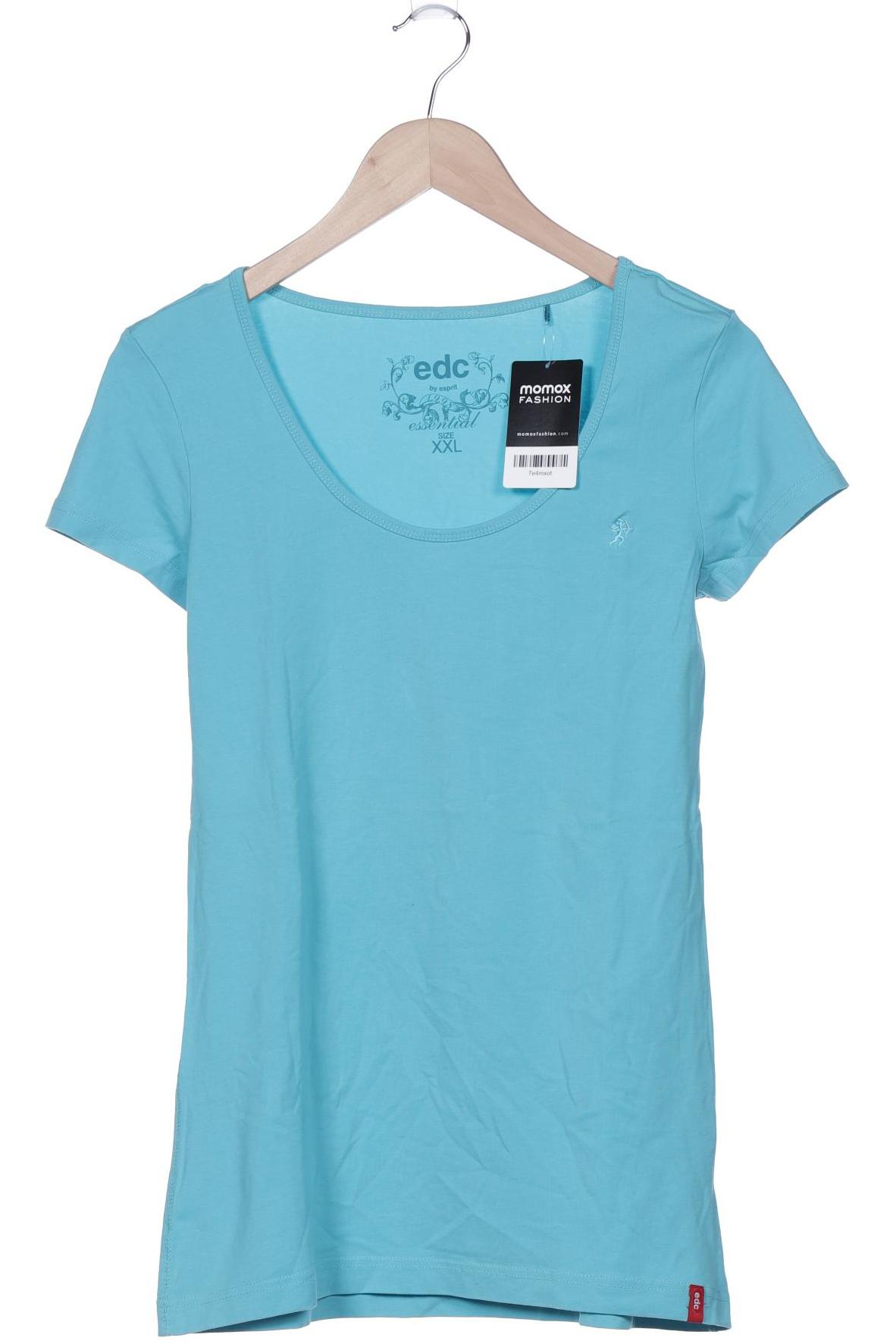 

edc by Esprit Damen T-Shirt, blau, Gr. 46