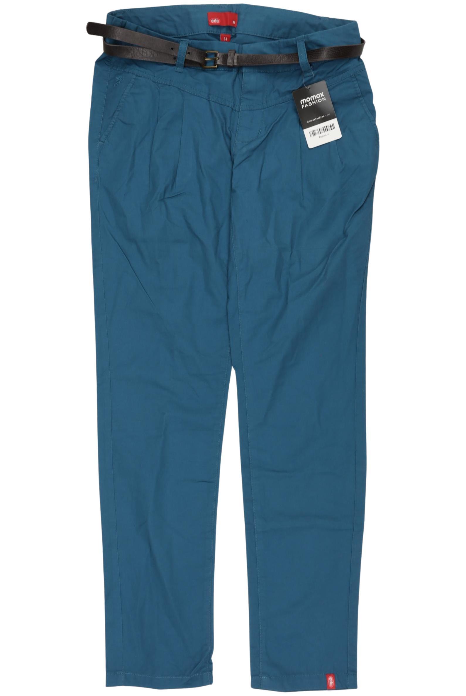 

edc by Esprit Damen Stoffhose, blau, Gr. 34
