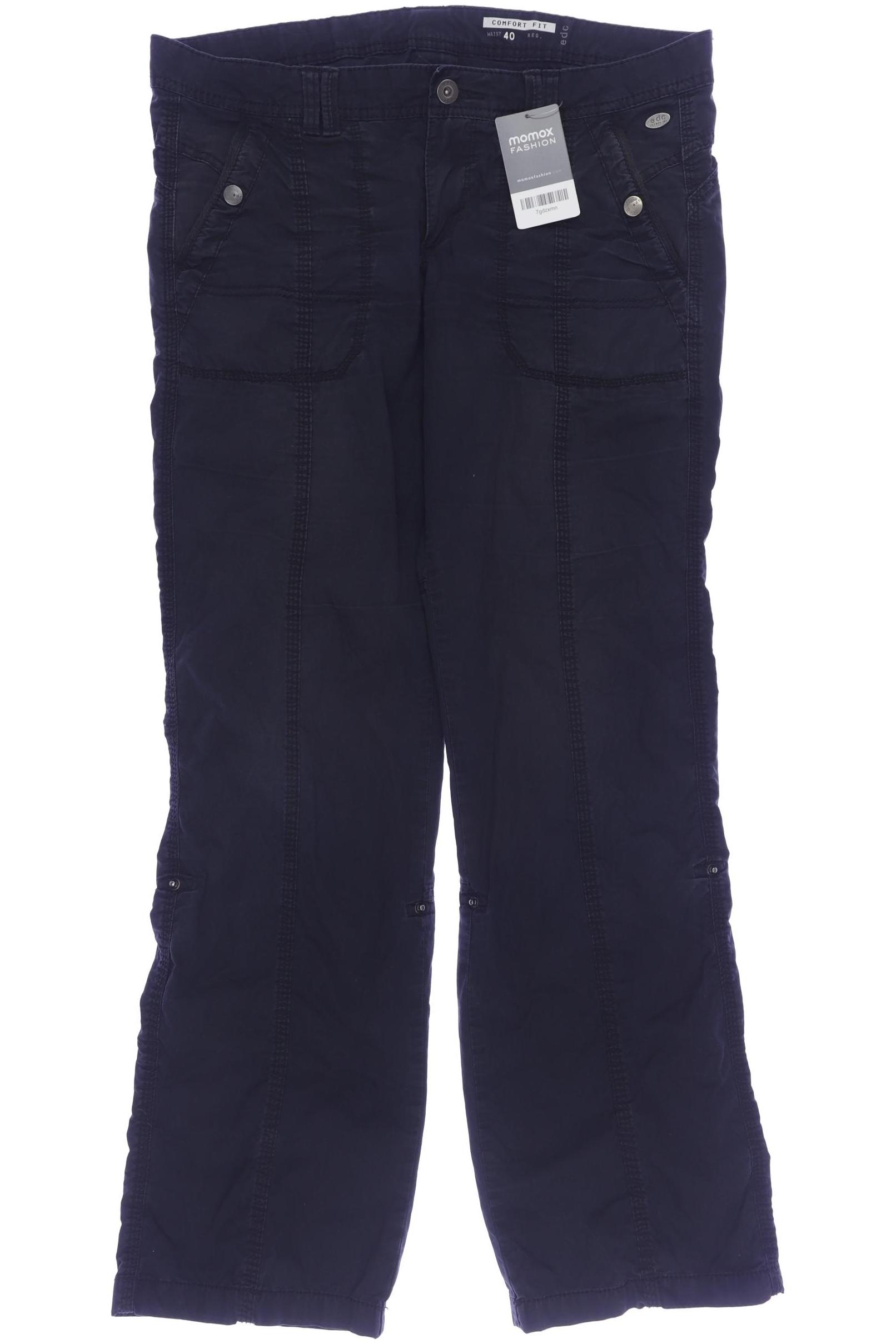 

edc by Esprit Damen Stoffhose, schwarz, Gr. 40