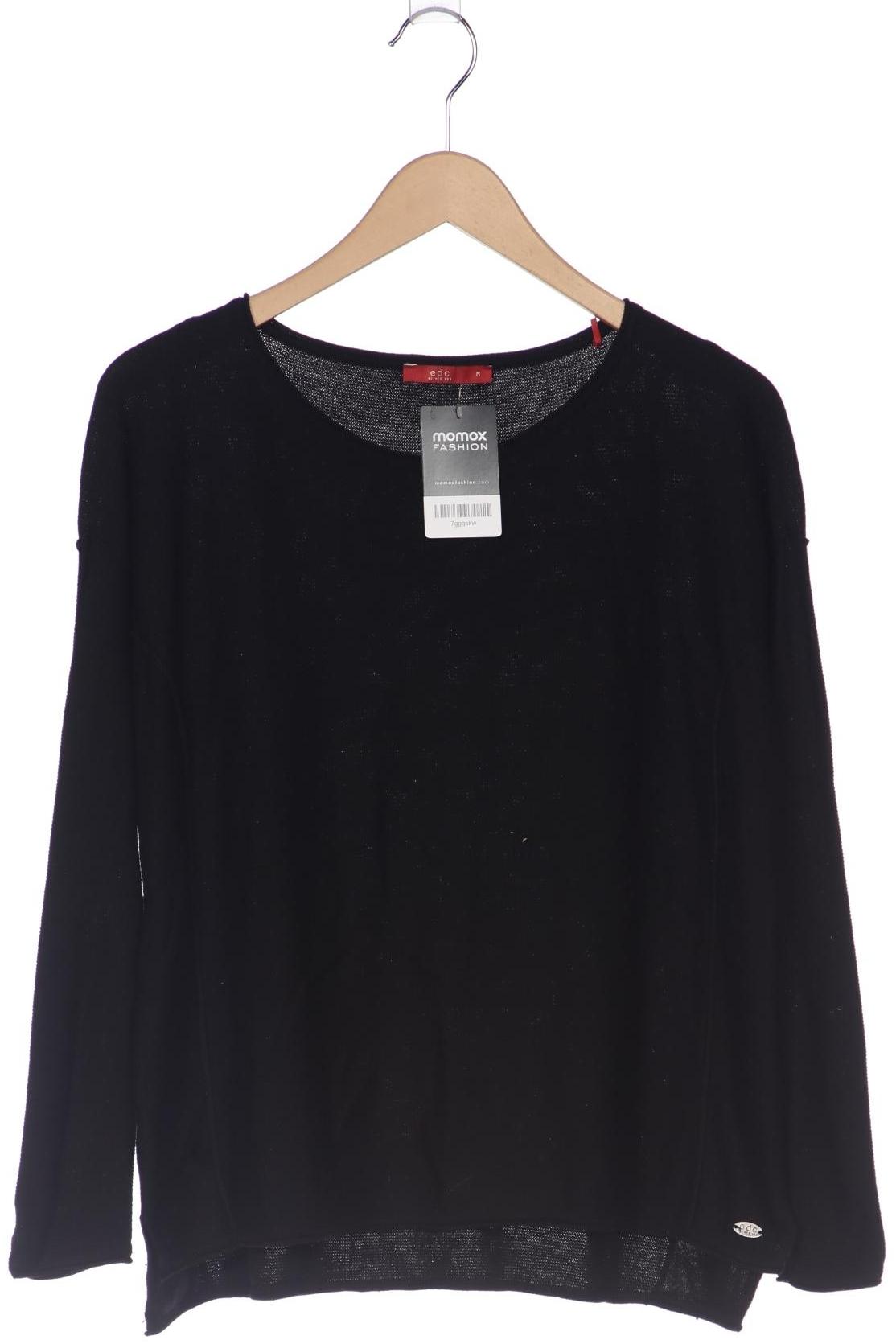 

edc by Esprit Damen Pullover, schwarz, Gr. 38