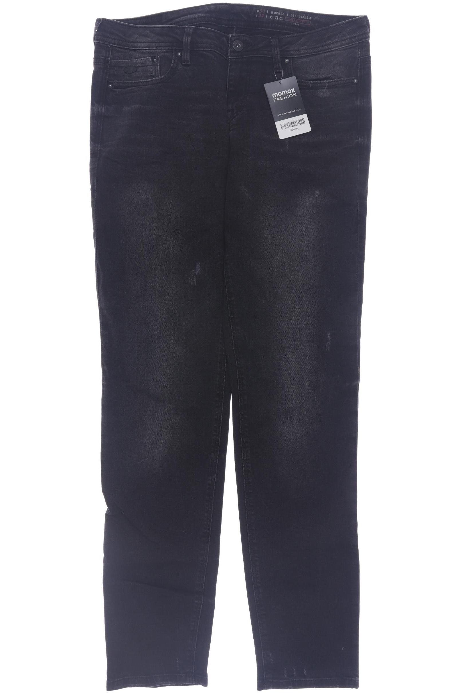 

edc by Esprit Damen Jeans, schwarz, Gr. 30