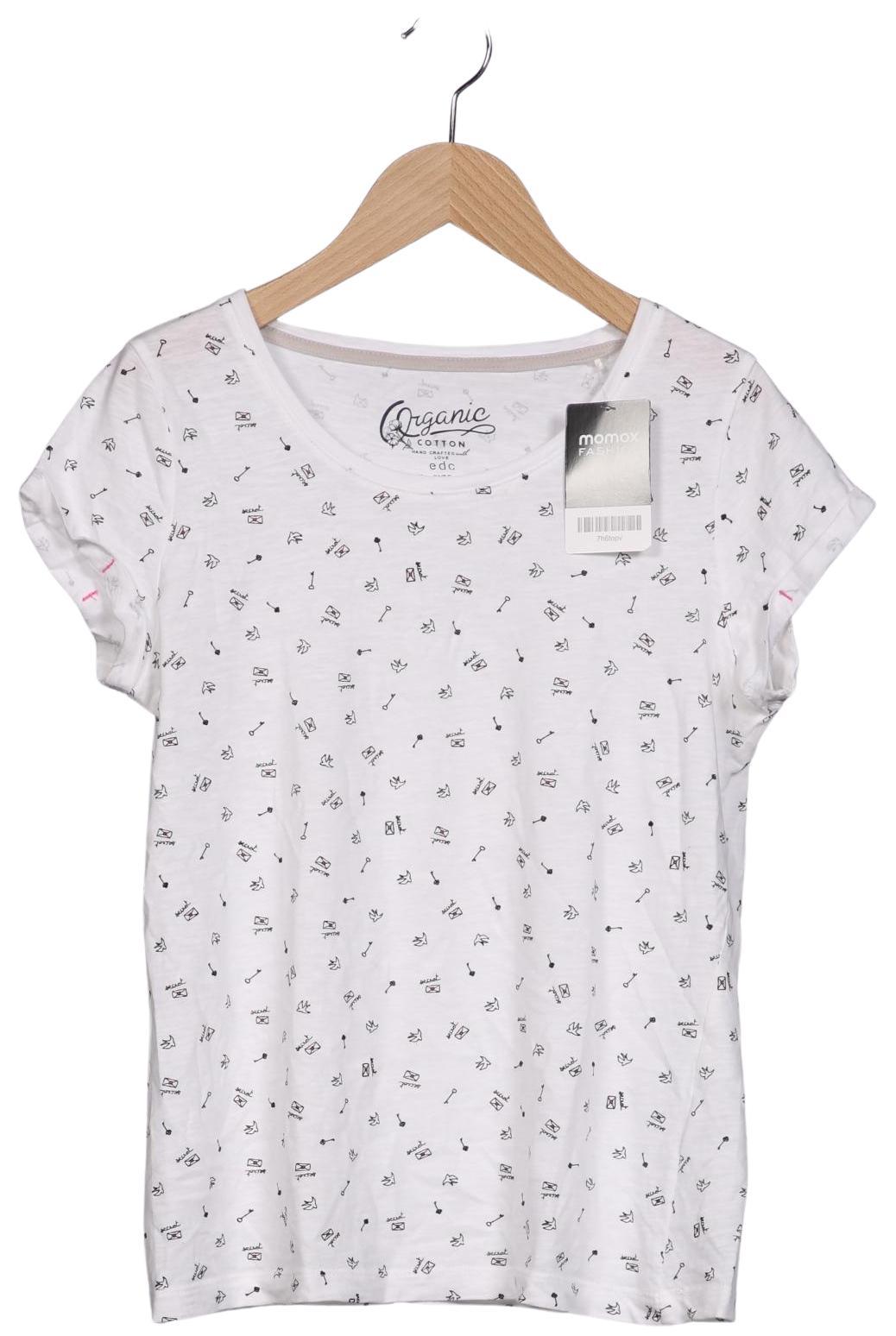 

edc by Esprit Damen T-Shirt, weiß, Gr. 34