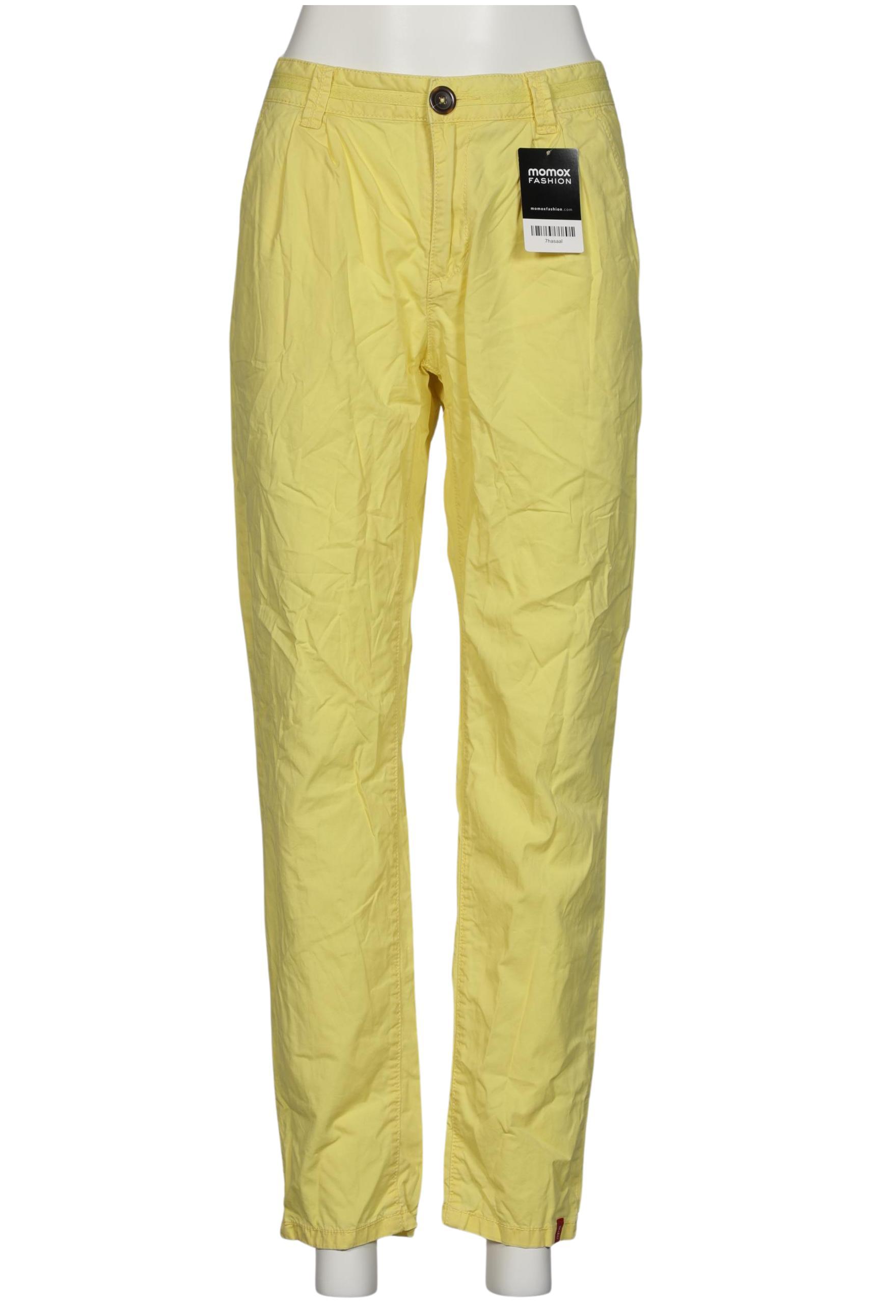 

edc by Esprit Damen Stoffhose, gelb, Gr. 36