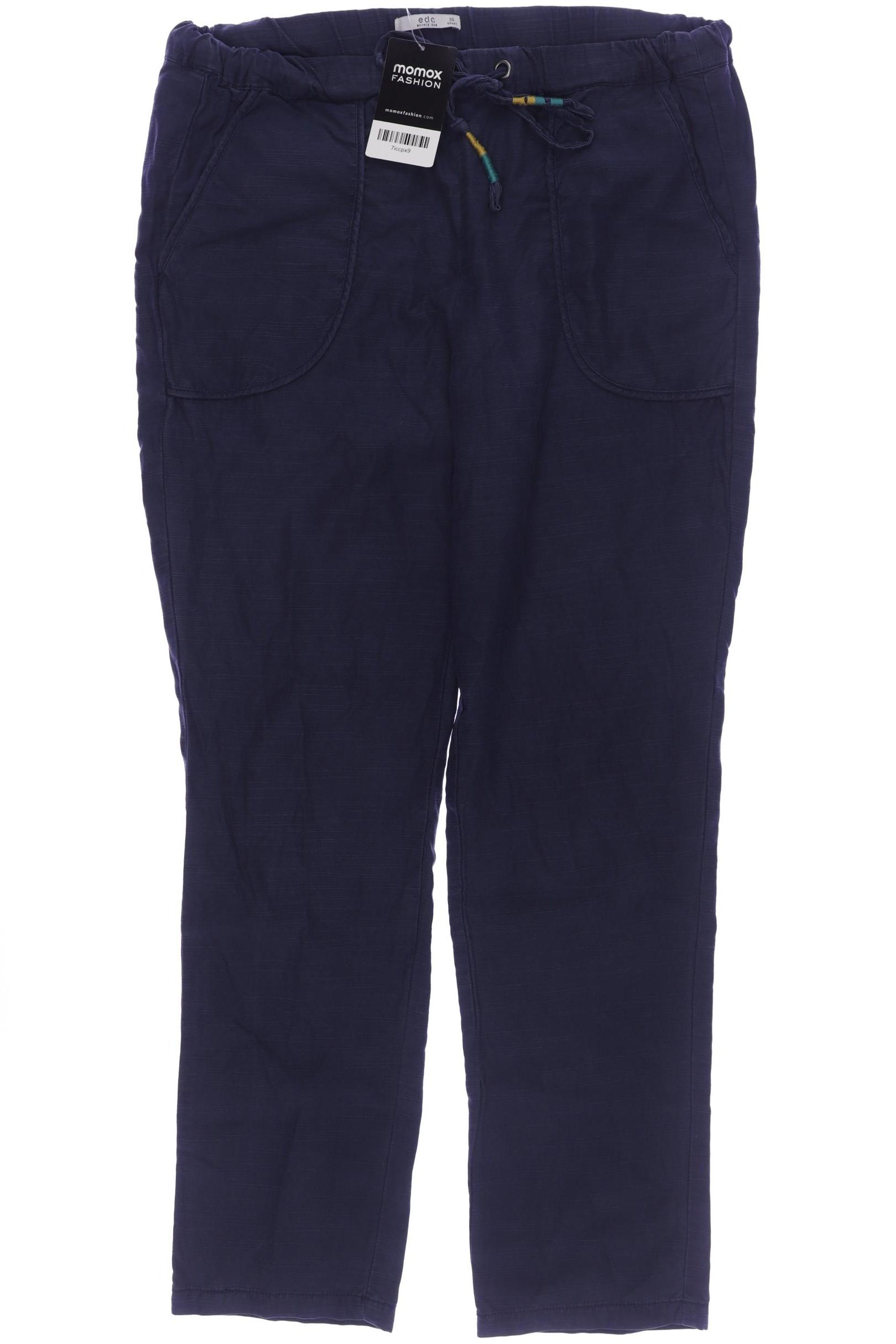

edc by Esprit Damen Stoffhose, marineblau, Gr. 36