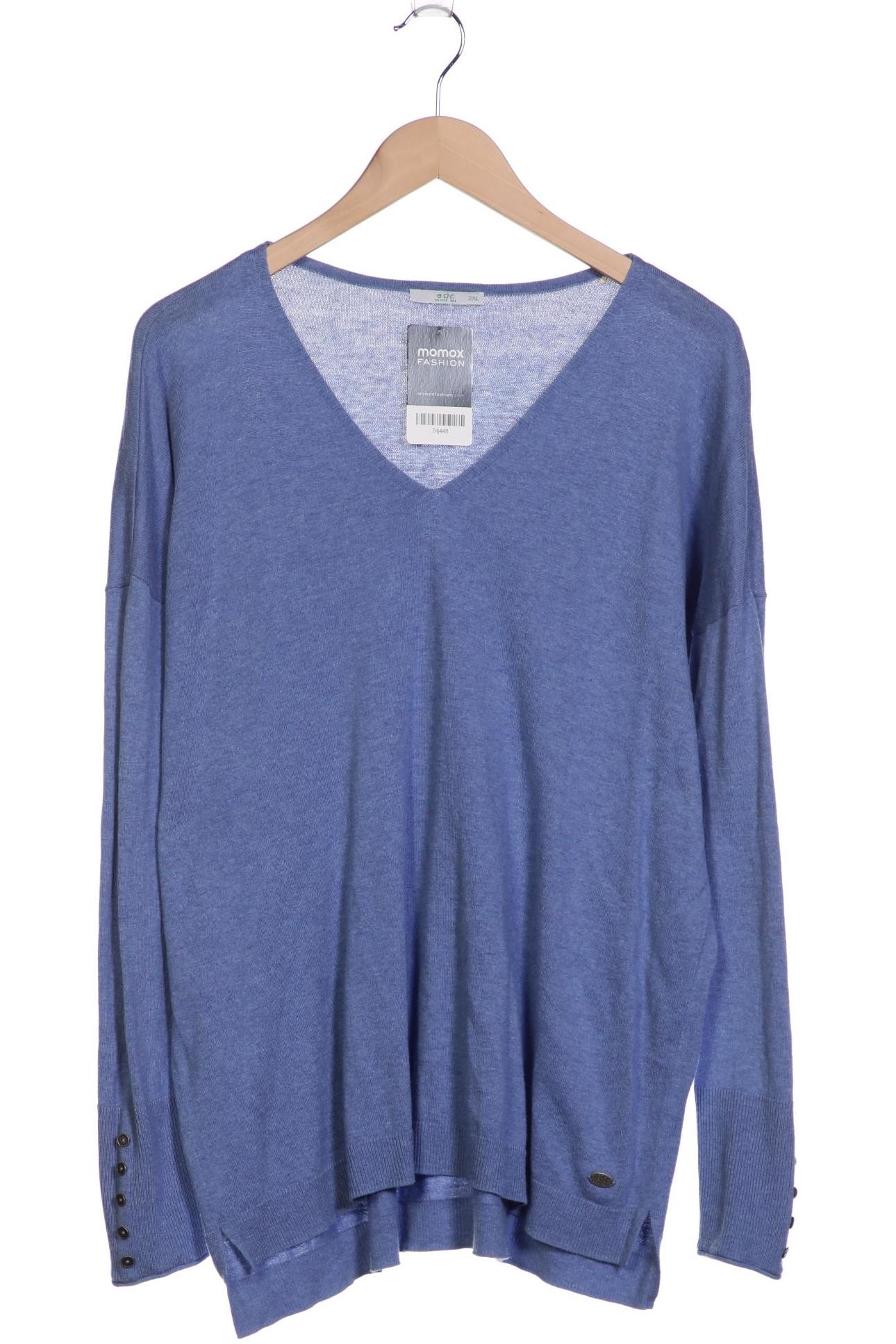 

edc by Esprit Damen Pullover, blau, Gr. 46