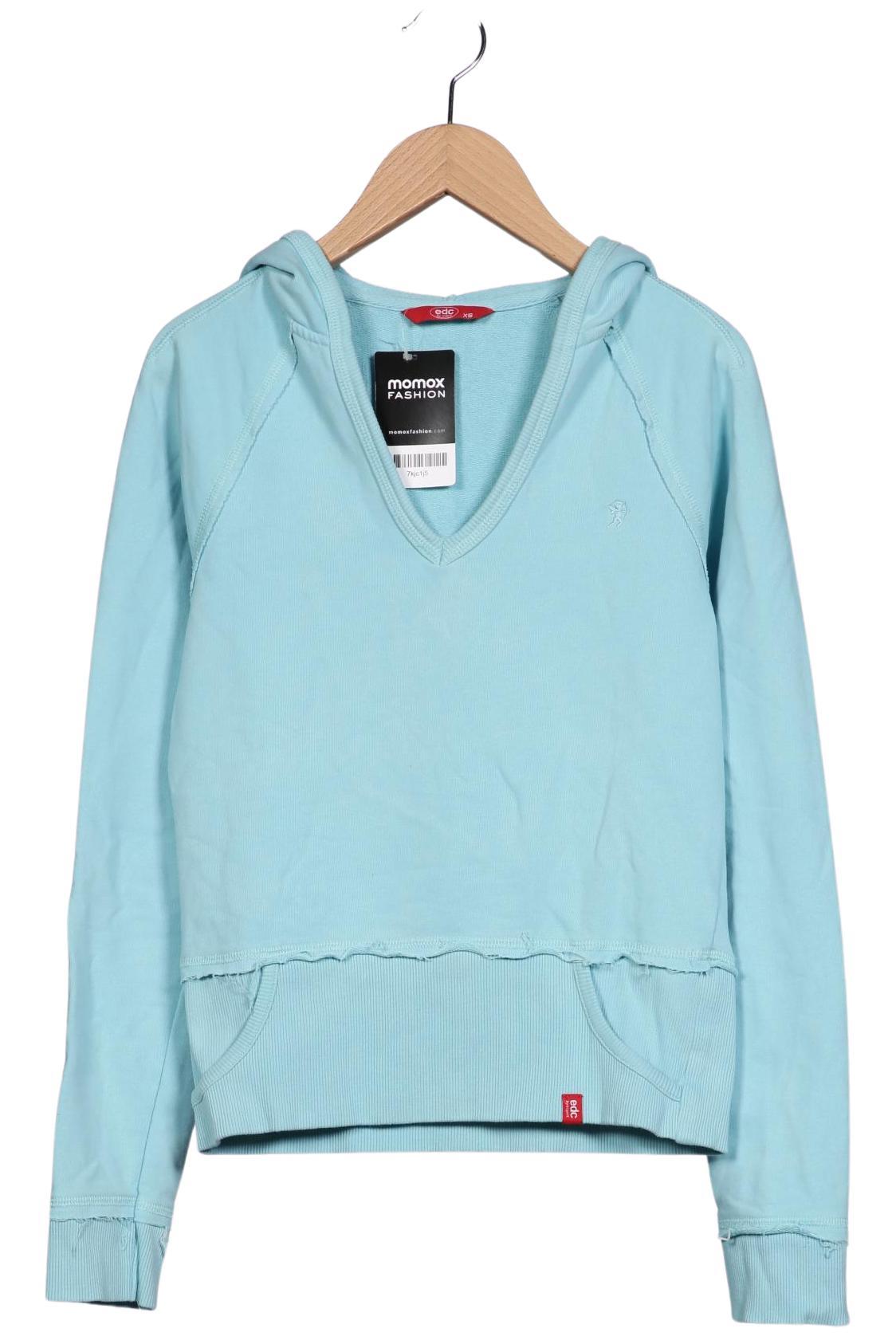 

edc by Esprit Damen Kapuzenpullover, hellblau, Gr. 34
