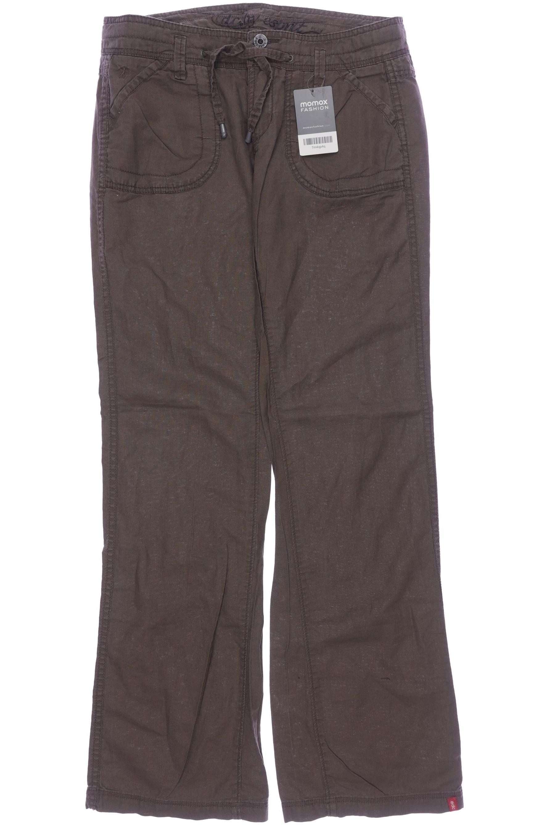 

edc by Esprit Damen Stoffhose, braun, Gr. 36