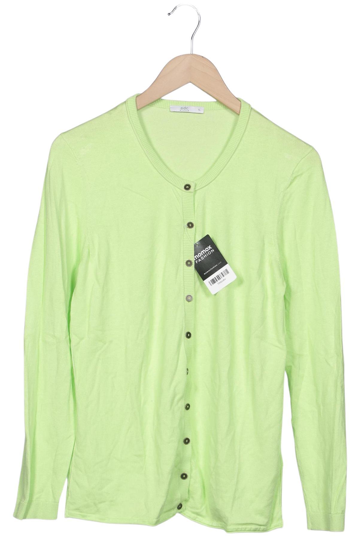 

edc by Esprit Damen Strickjacke, hellgrün, Gr. 44