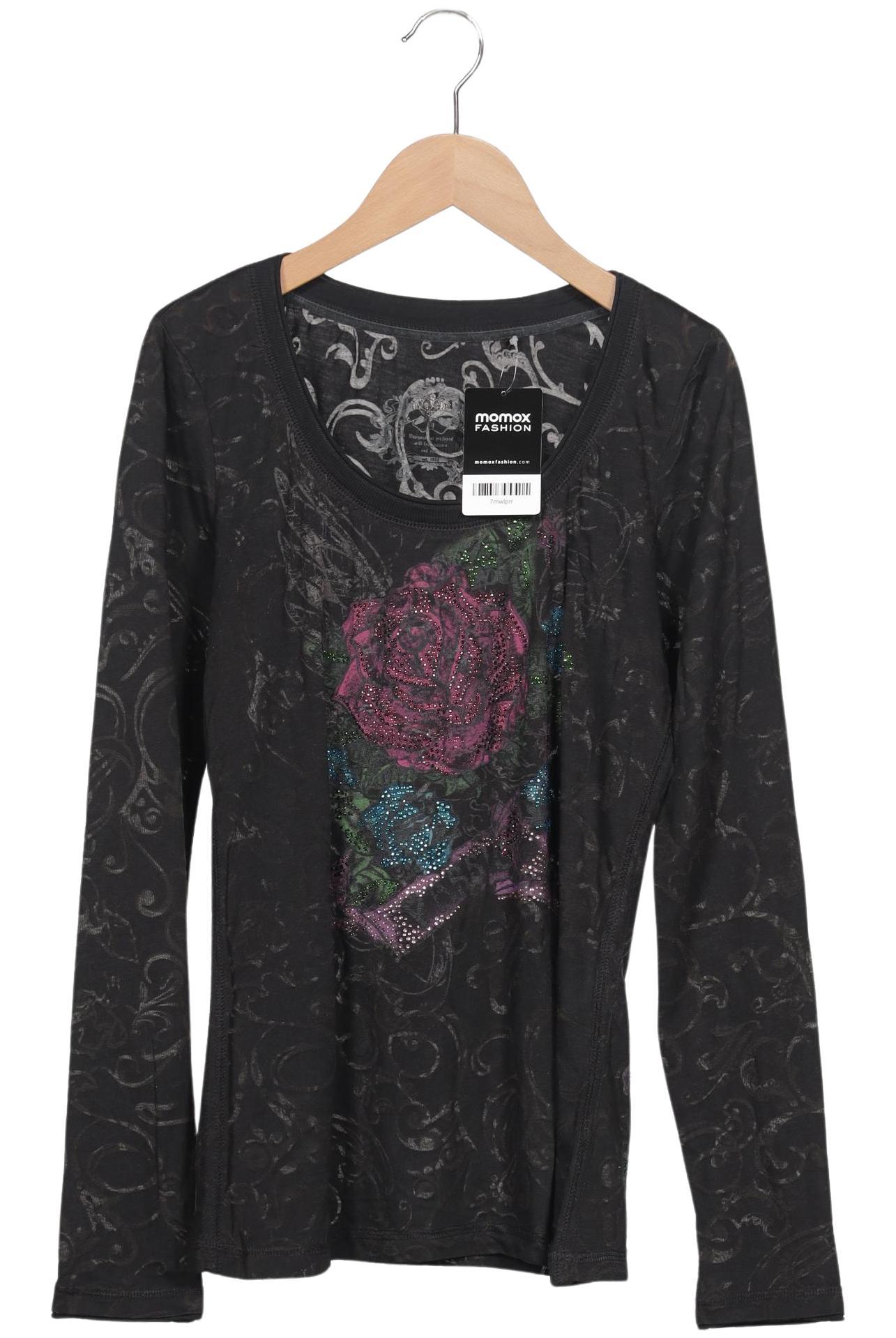 

edc by Esprit Damen Langarmshirt, schwarz, Gr. 38