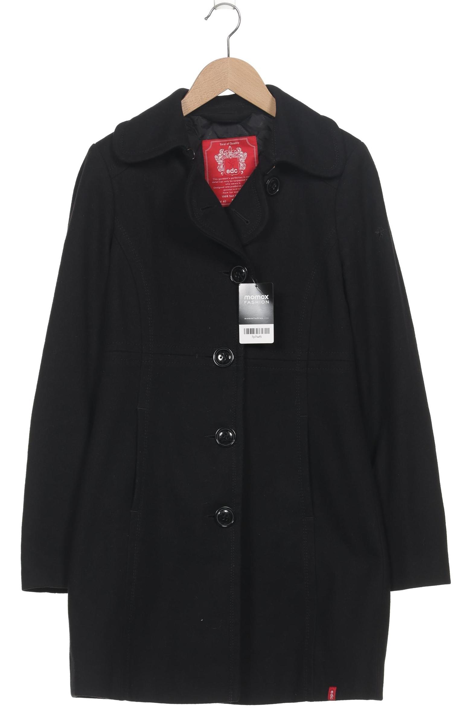

edc by Esprit Damen Mantel, schwarz, Gr. 36
