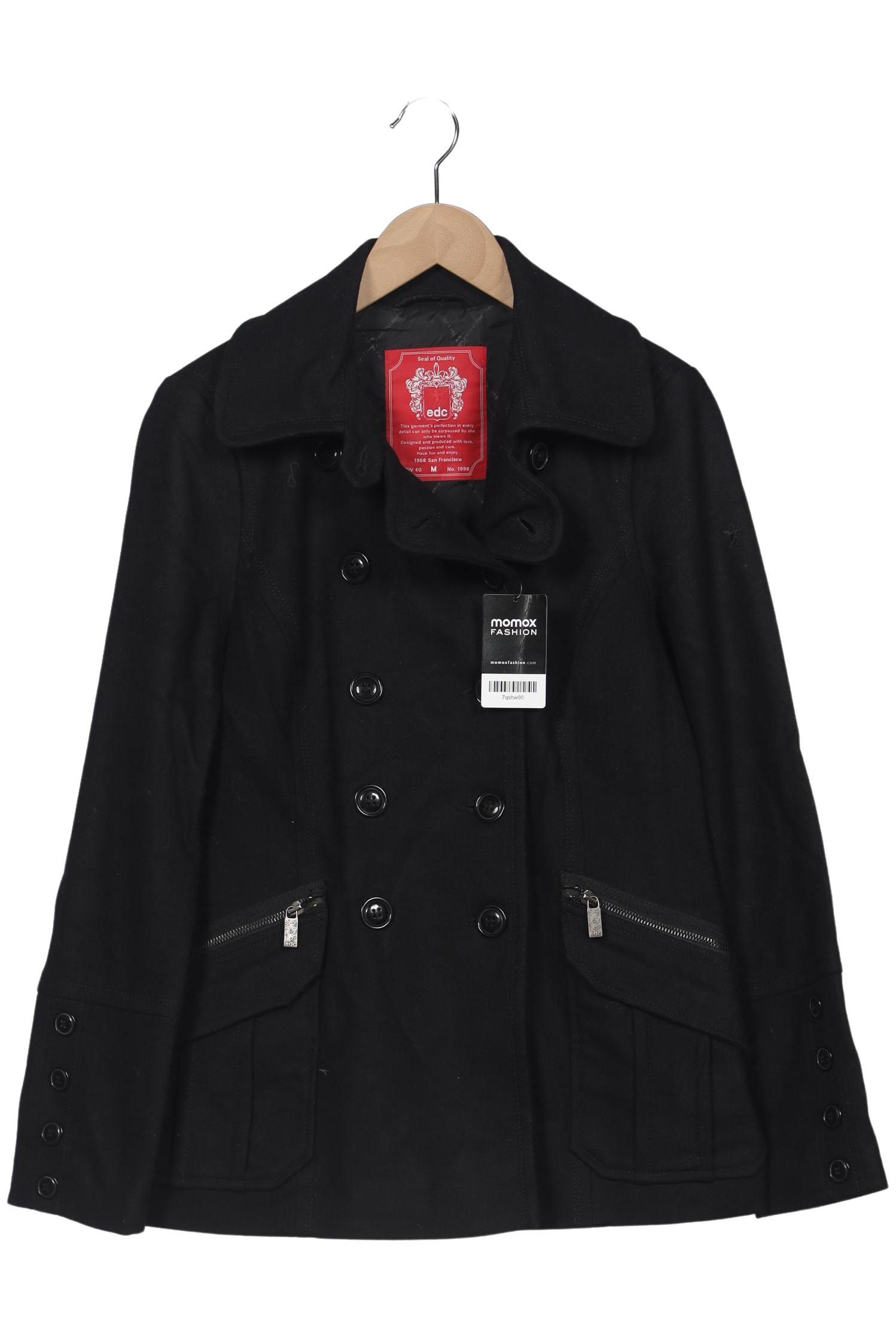 

edc by Esprit Damen Mantel, schwarz, Gr. 38