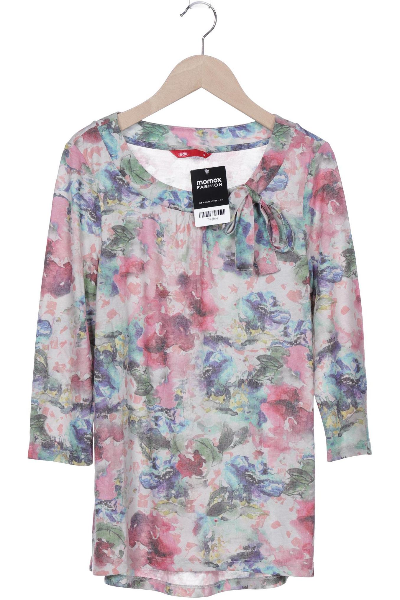 

edc by Esprit Damen Langarmshirt, mehrfarbig, Gr. 36