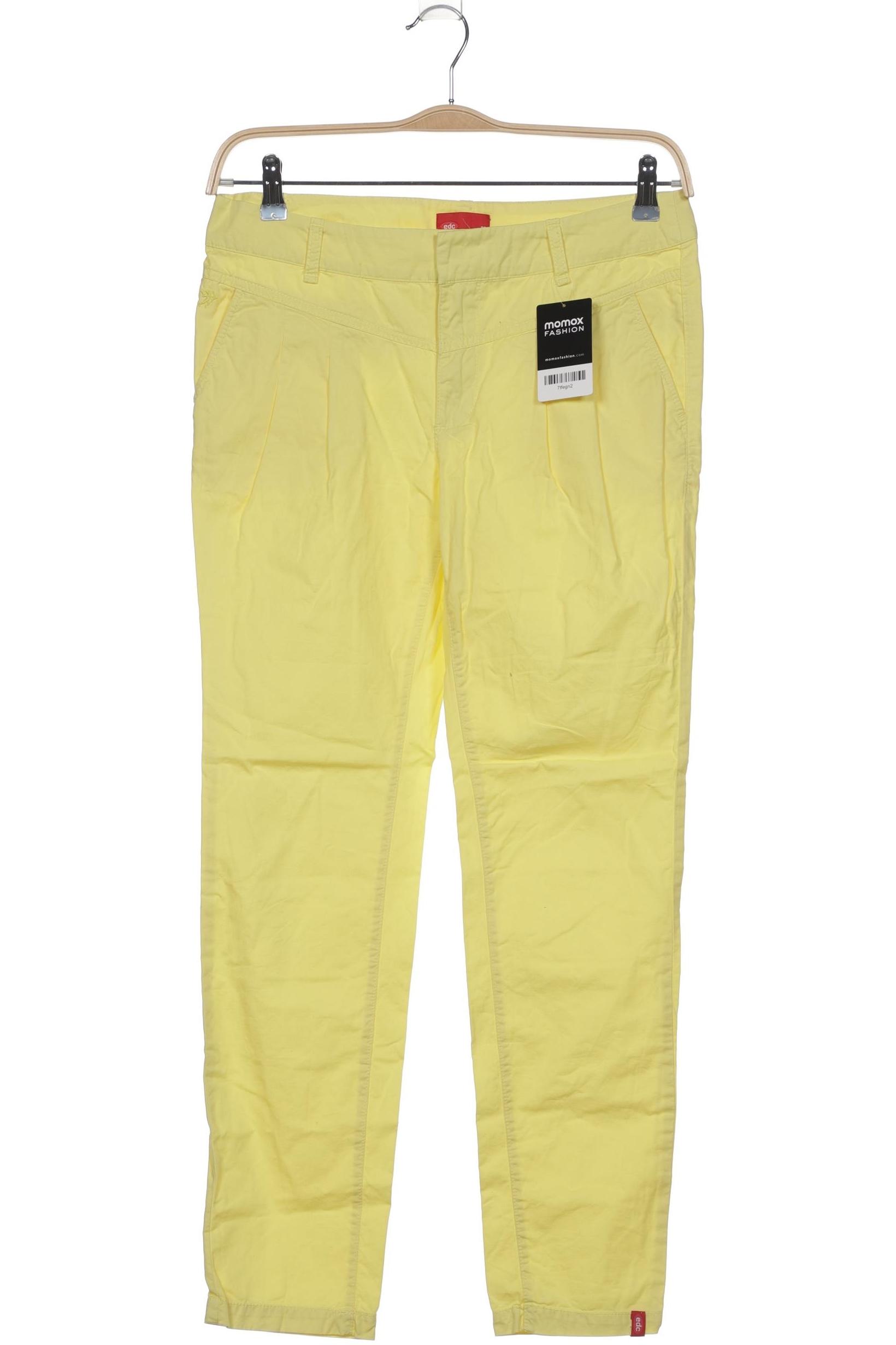 

edc by Esprit Damen Stoffhose, gelb, Gr. 36