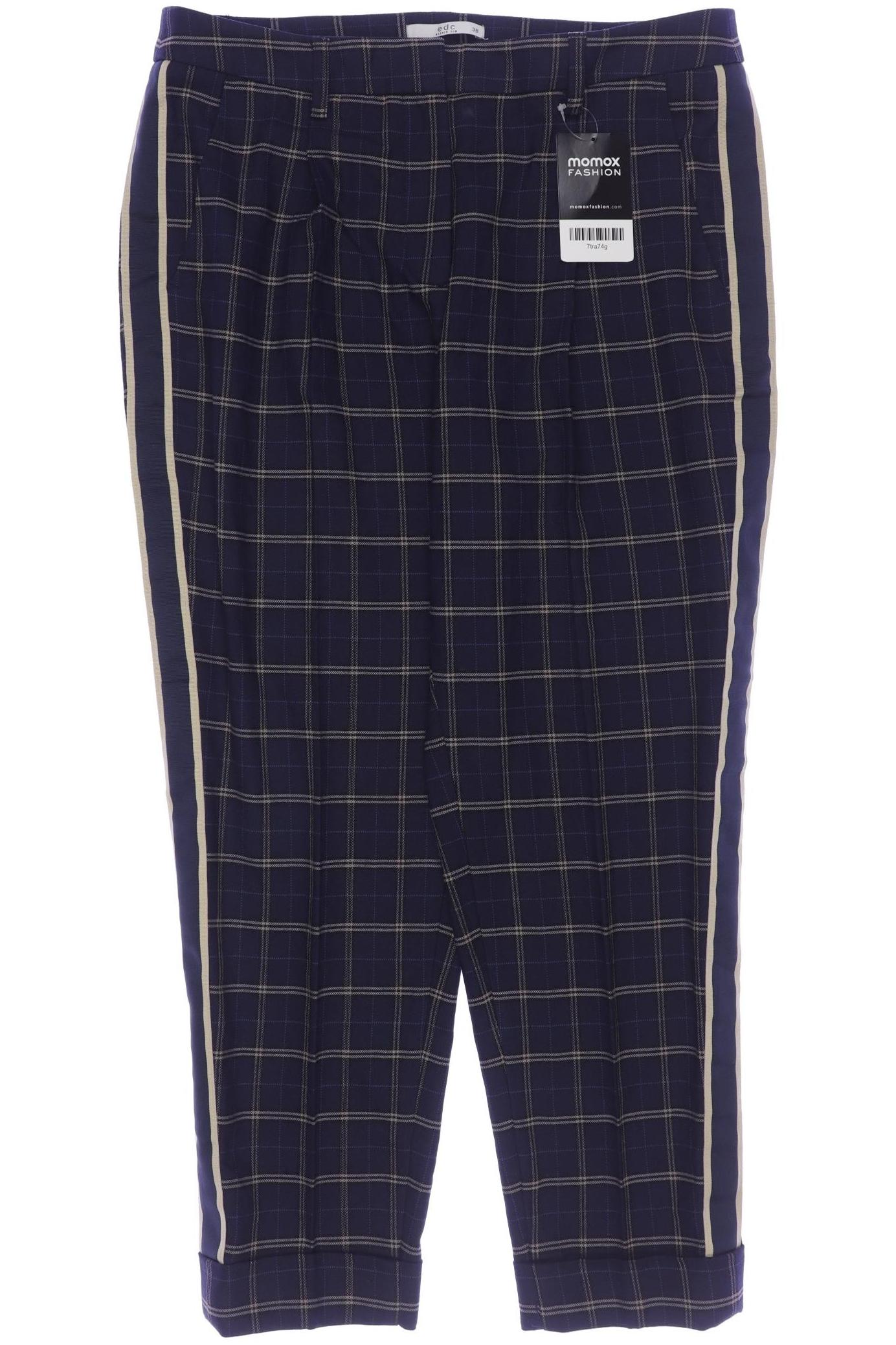 

edc by Esprit Damen Stoffhose, marineblau, Gr. 38
