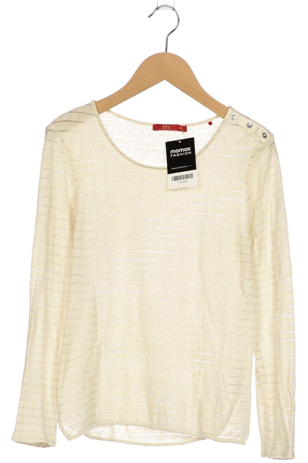 

edc by Esprit Damen Langarmshirt, cremeweiß, Gr. 34