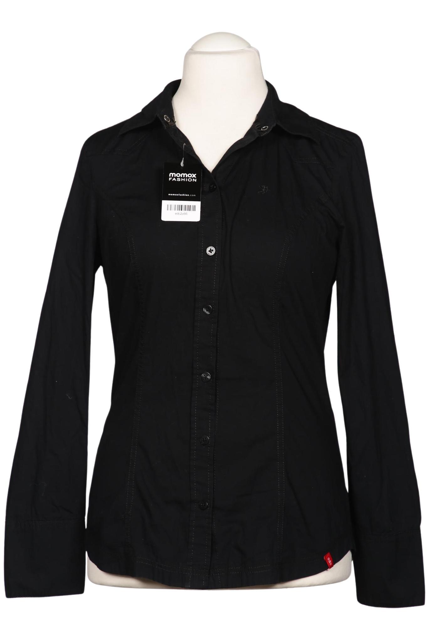 

edc by Esprit Damen Bluse, schwarz, Gr. 38