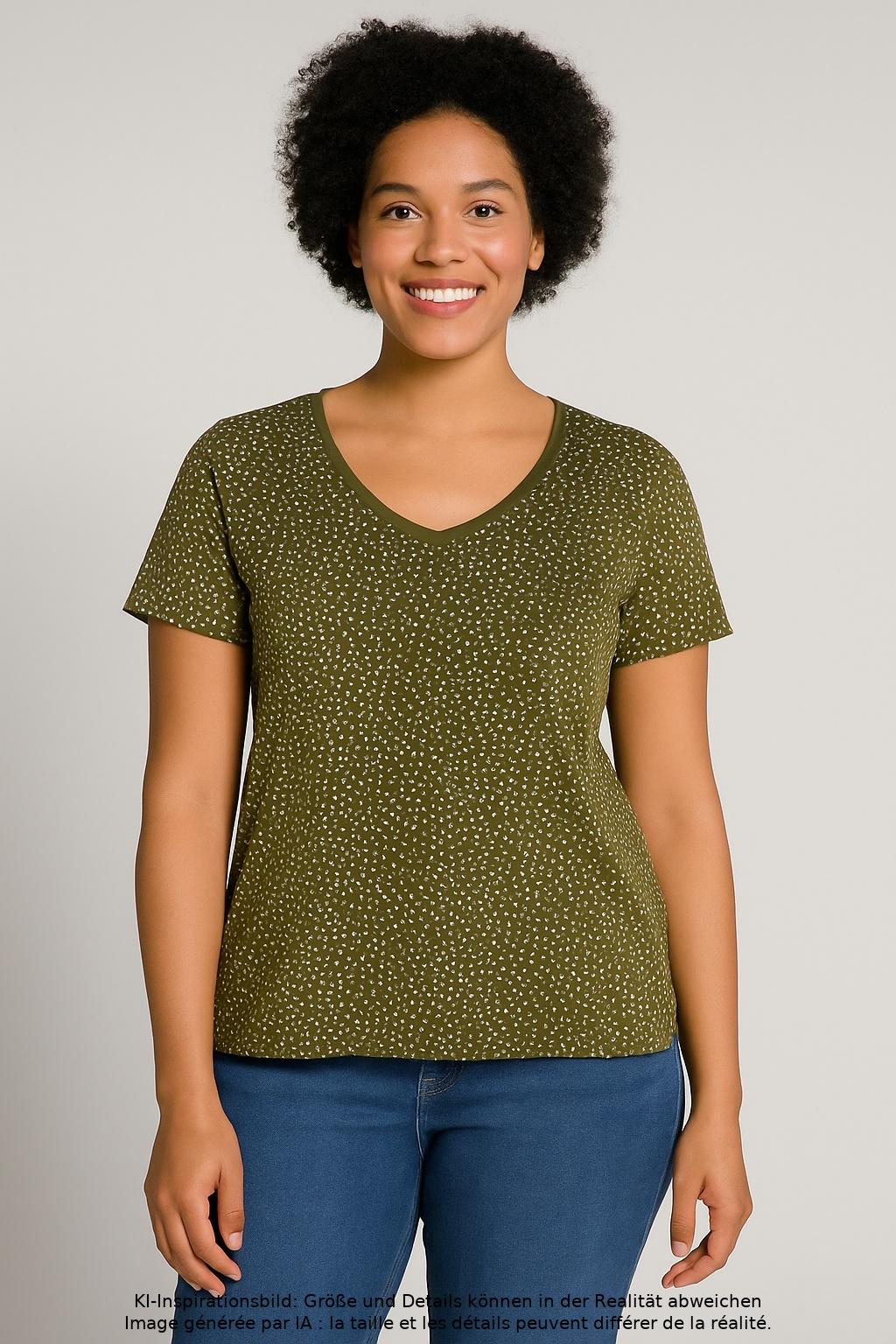 

edc by Esprit Damen T-Shirt, grün, Gr. 42