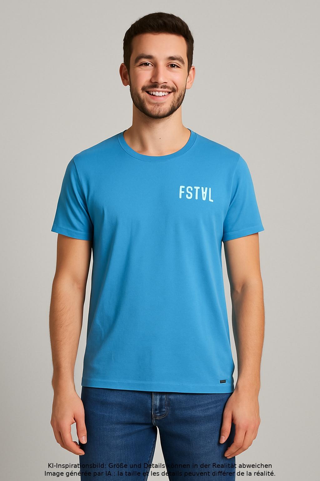 Thumbnail - edc by Esprit Herren T-Shirt, hellblau, Gr. 48