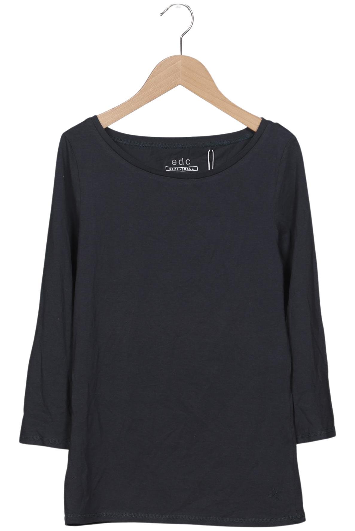 

edc by Esprit Damen Langarmshirt, marineblau, Gr. 36