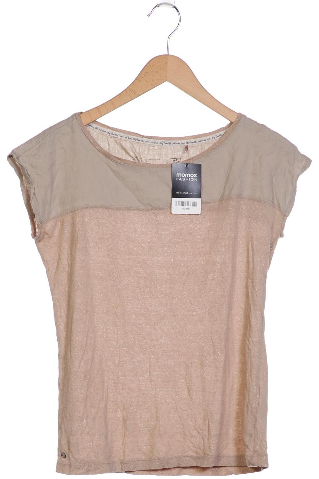 

edc by Esprit Damen T-Shirt, beige, Gr. 34