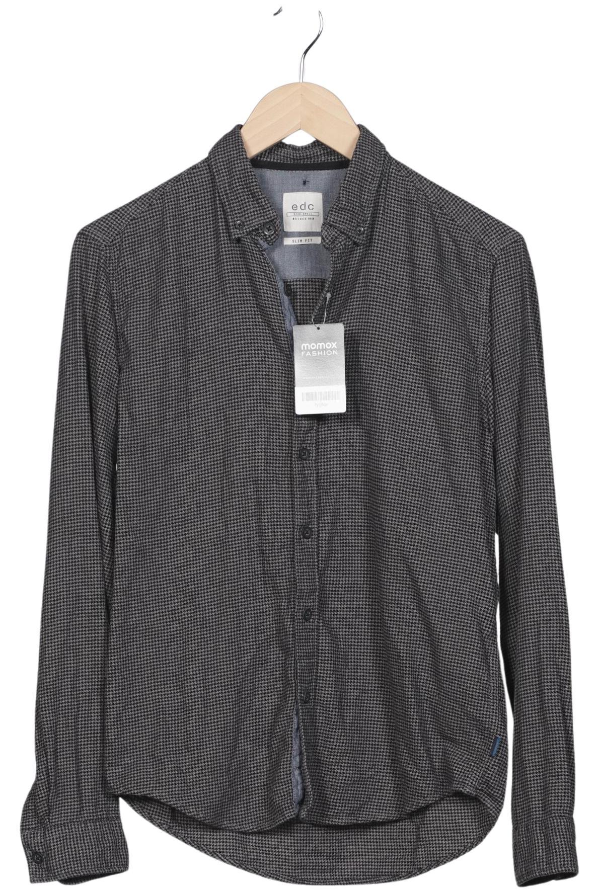 

edc by Esprit Herren Hemd, grau, Gr. 46