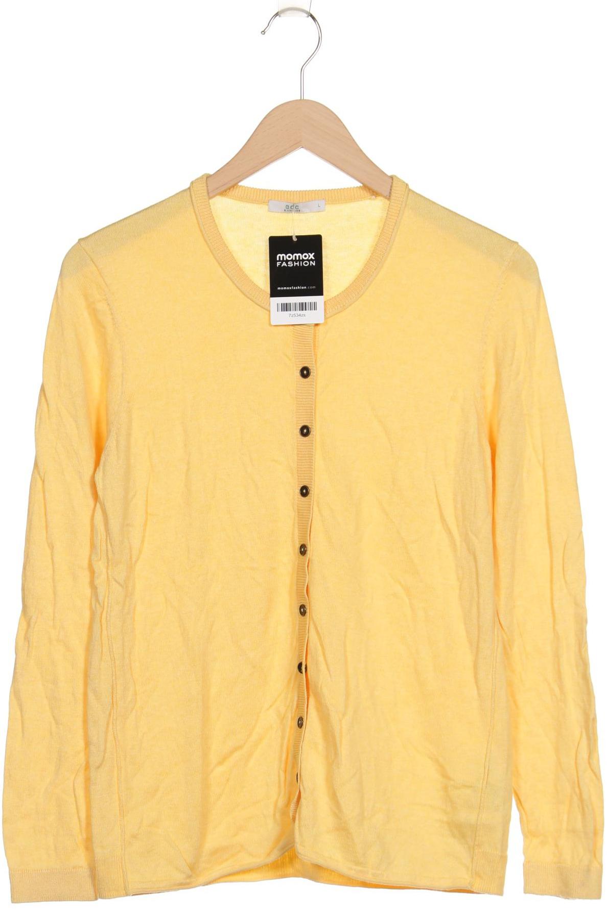 

edc by Esprit Damen Strickjacke, gelb, Gr. 42