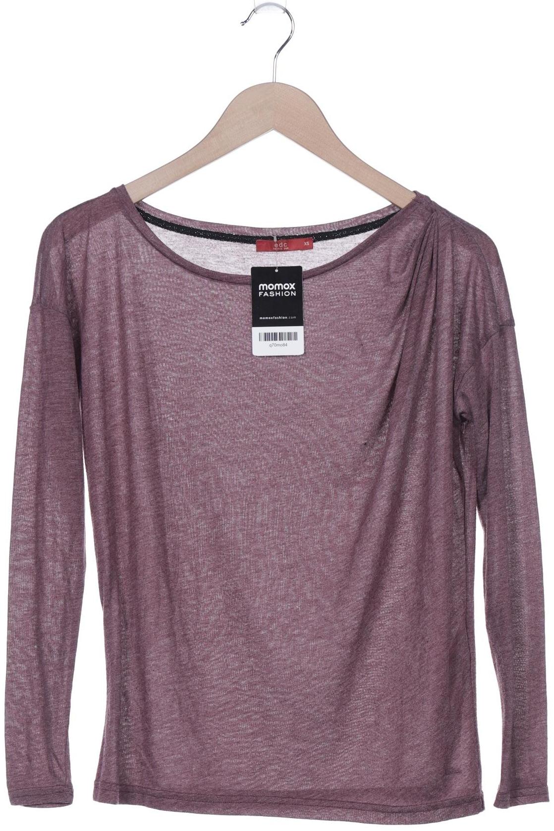 

edc by Esprit Damen Langarmshirt, bordeaux, Gr. 34
