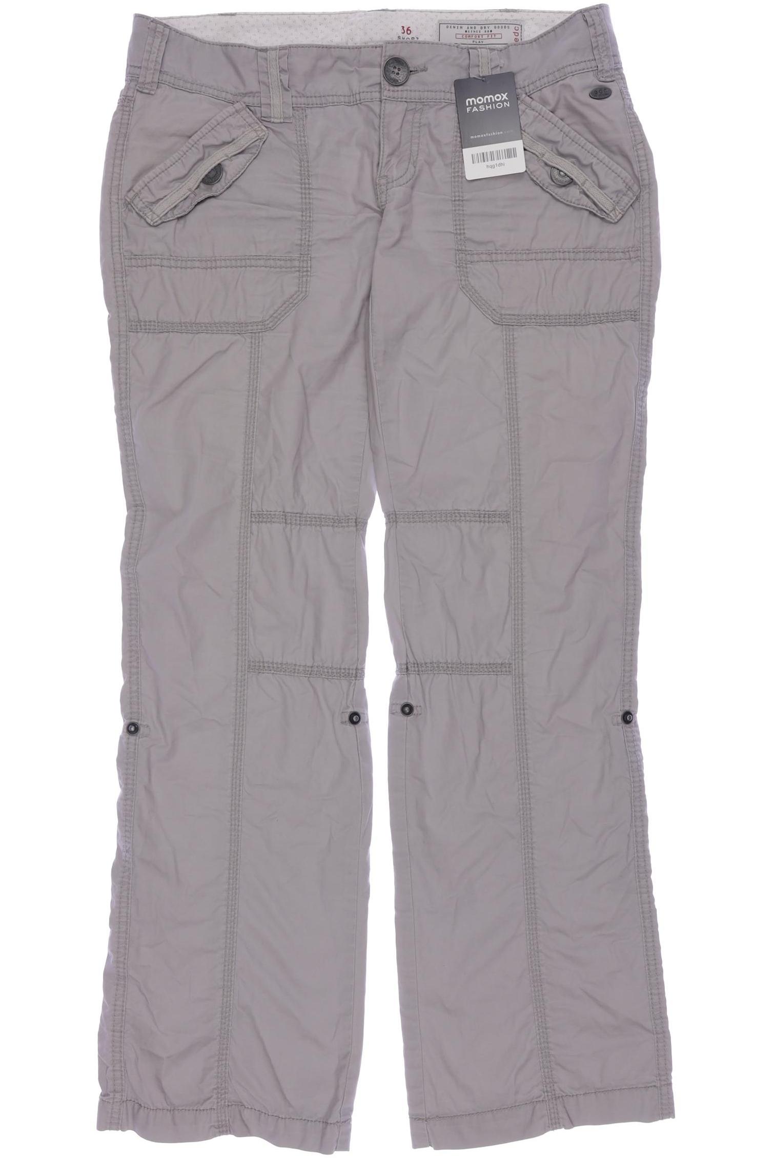 

edc by Esprit Damen Stoffhose, grau, Gr. 36