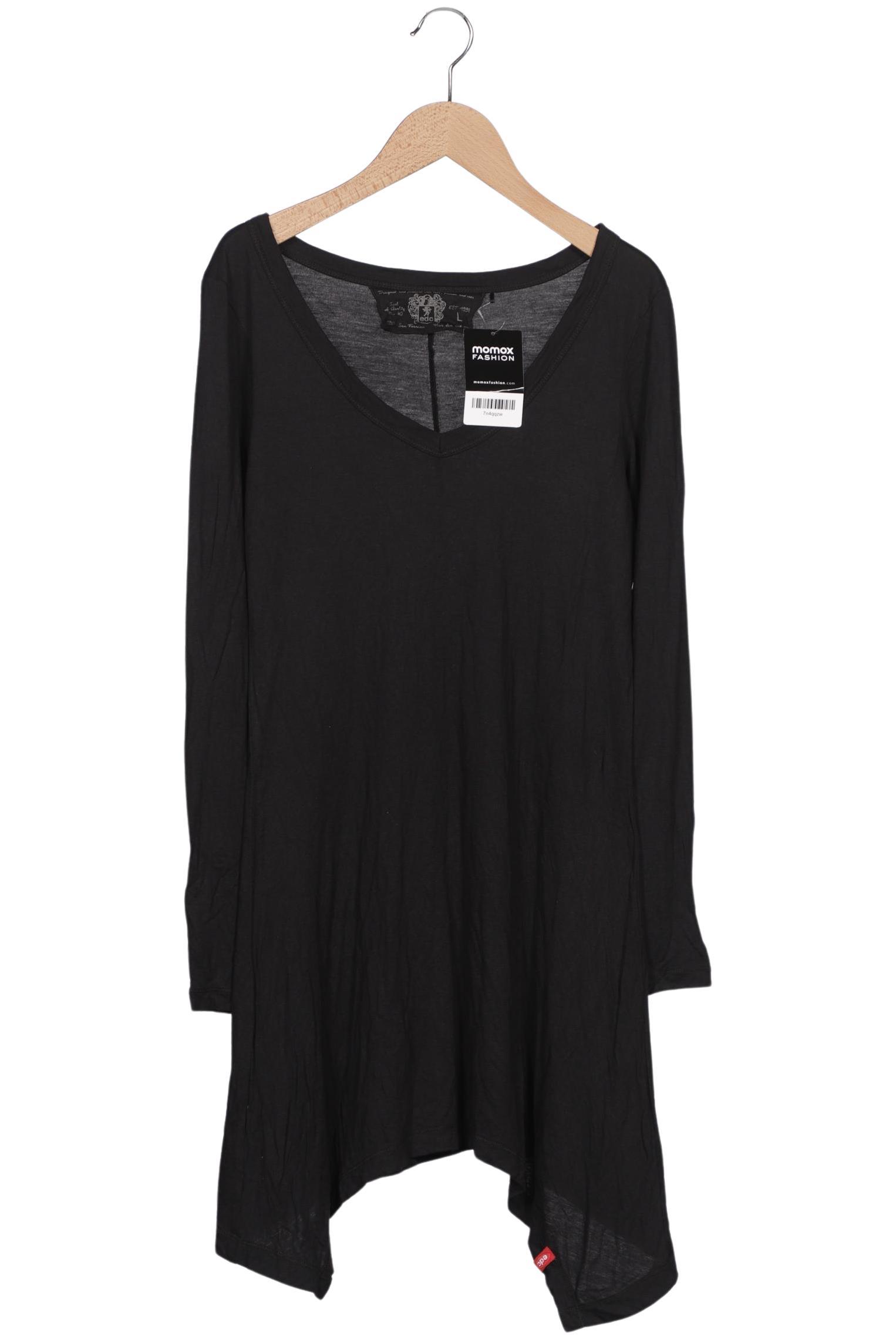 

edc by Esprit Damen Langarmshirt, schwarz, Gr. 42