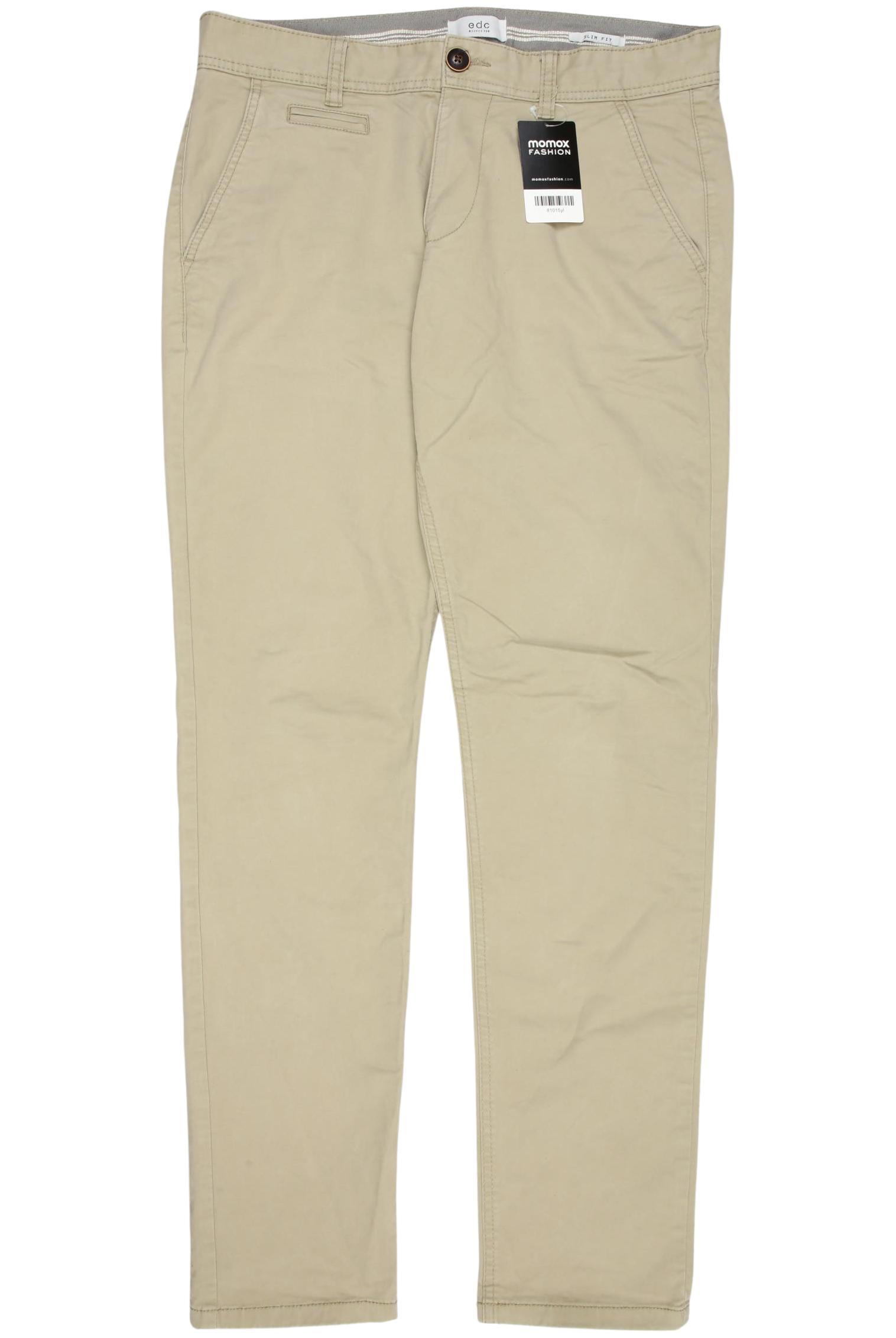 

edc by Esprit Herren Stoffhose, beige, Gr. 32