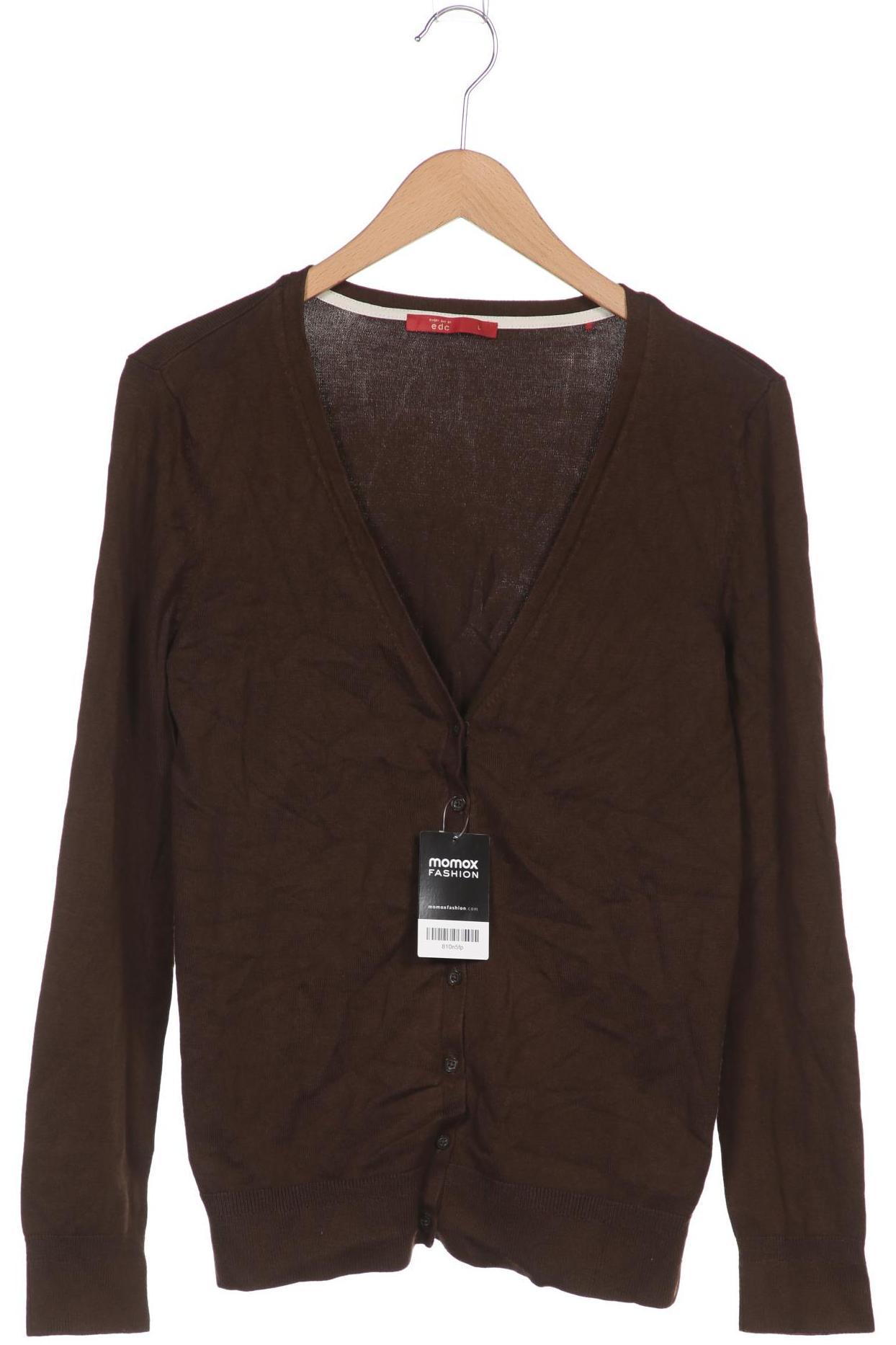 

edc by Esprit Damen Strickjacke, braun, Gr. 42