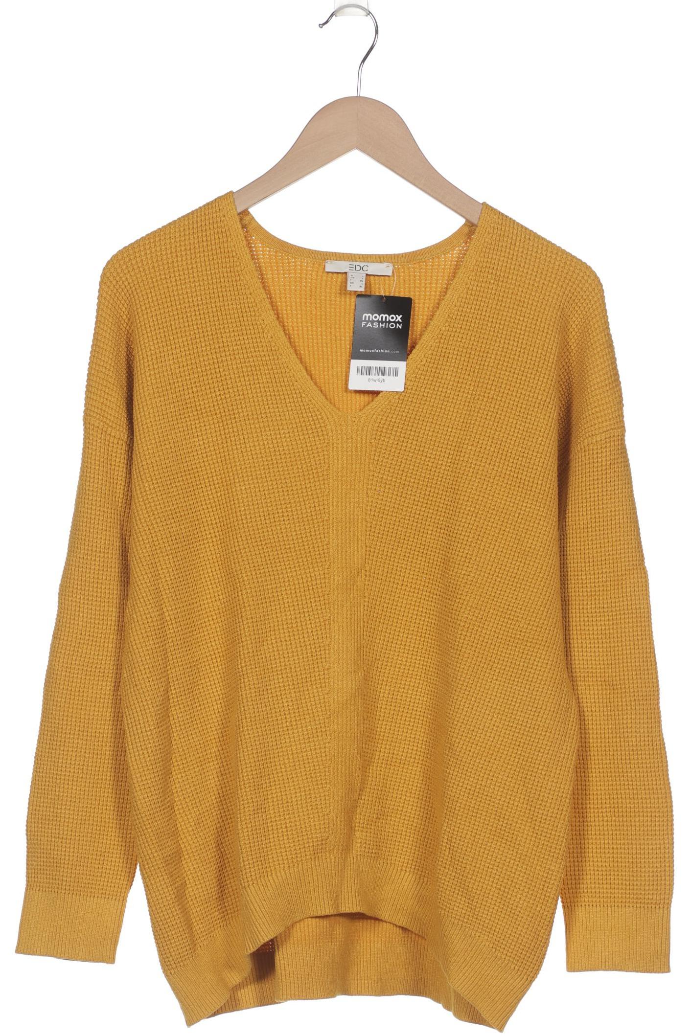 

edc by Esprit Damen Pullover, gelb, Gr. 42